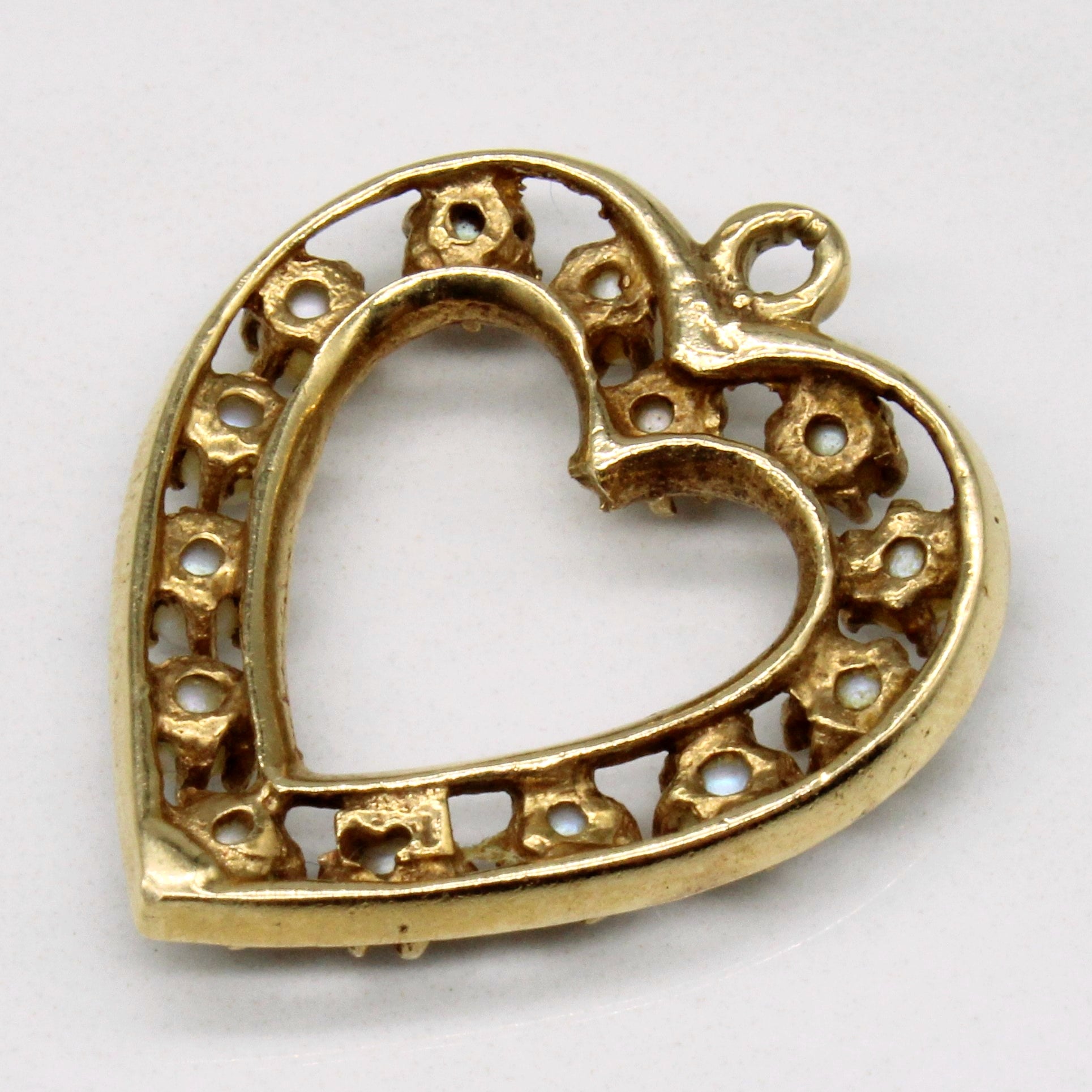 Pearl Heart Charm