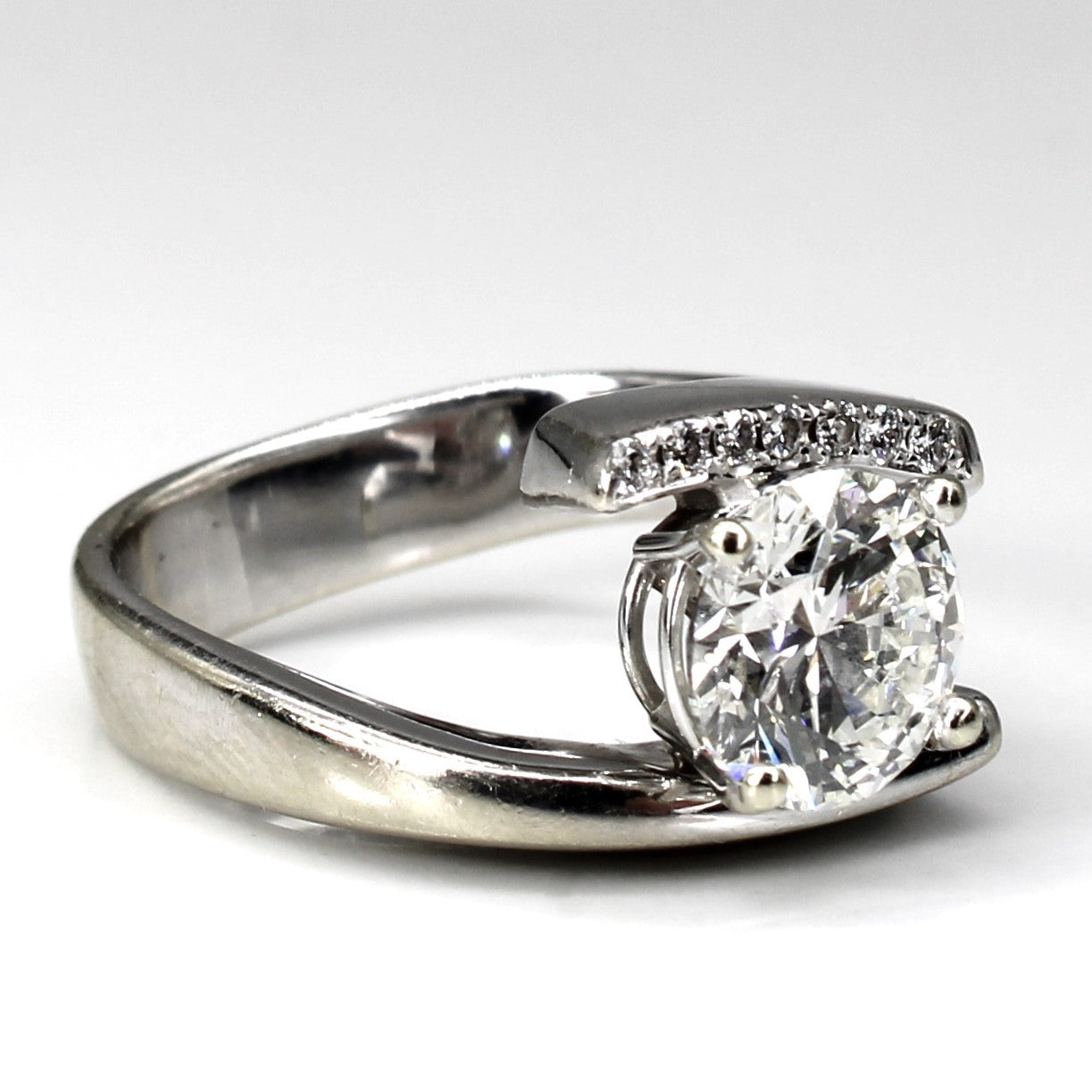Bypass Diamond Engagement Ring | 2.19ctw SI1 H | SZ 6 |