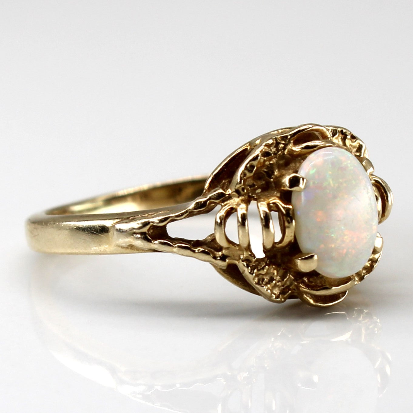 Bague solitaire en opale | 0,40 ct | Taille 6 |