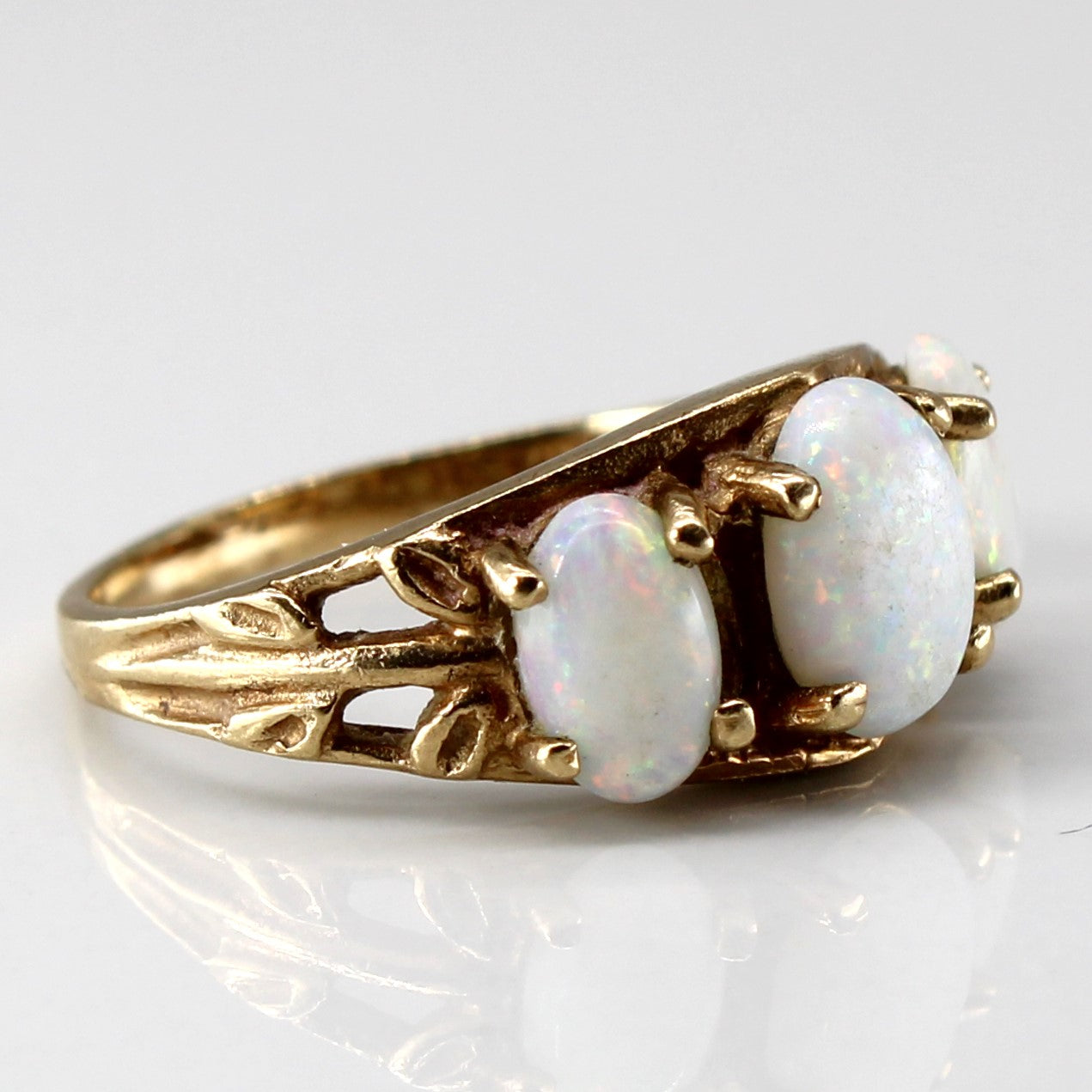 Three Stone Opal Ring | 0.80ctw | SZ 4 |