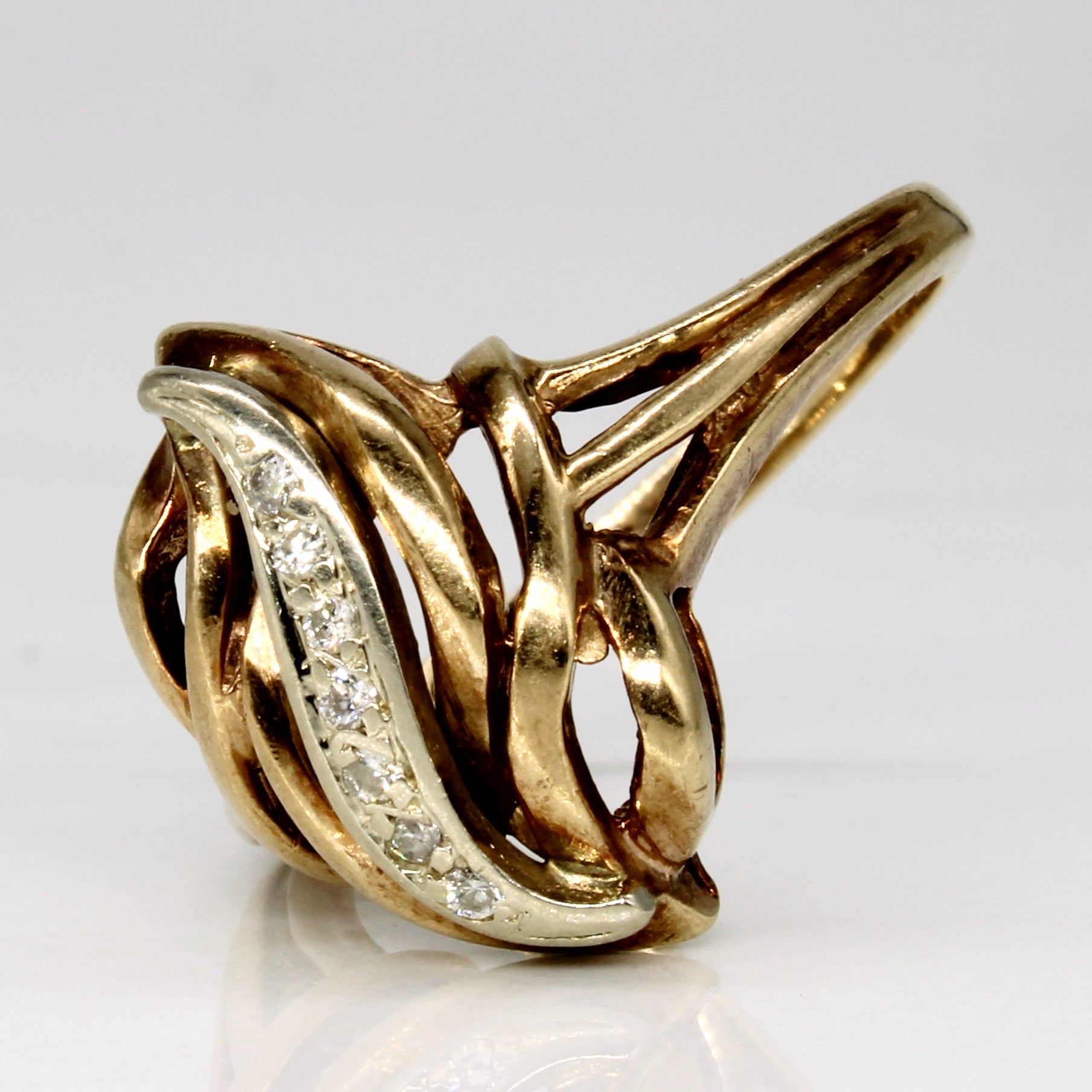 Diamond Waterfall Ring | 0.04ctw | SZ 6 |