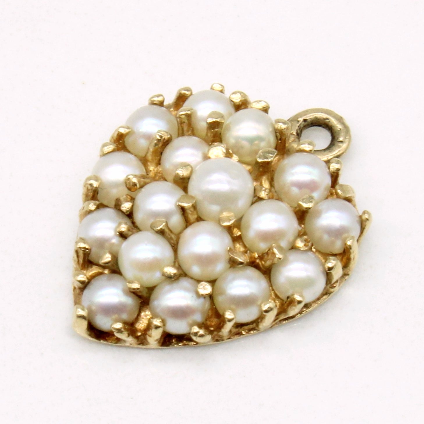 Seed Pearl Heart Charm