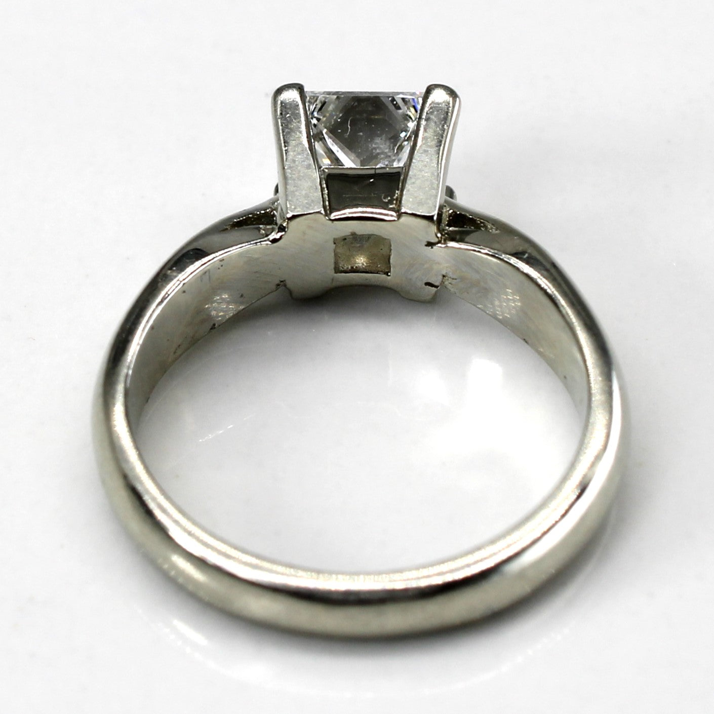 Solitaire Princess Diamond Engagement Ring | 0.93ct SI2 F/G| SZ 3.75 |