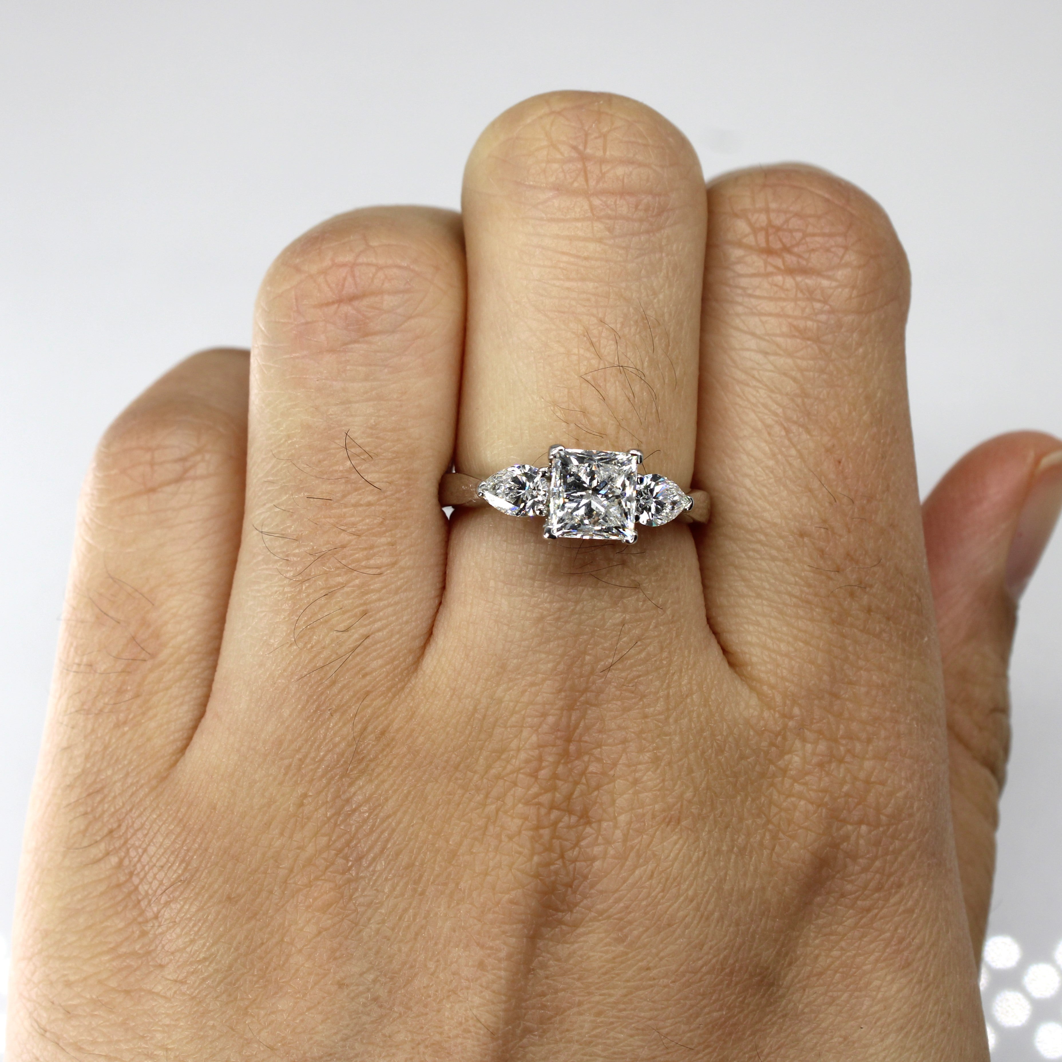 Three Stone Diamond Ring | 2.08ctw VS2 F | SZ 6.5 |