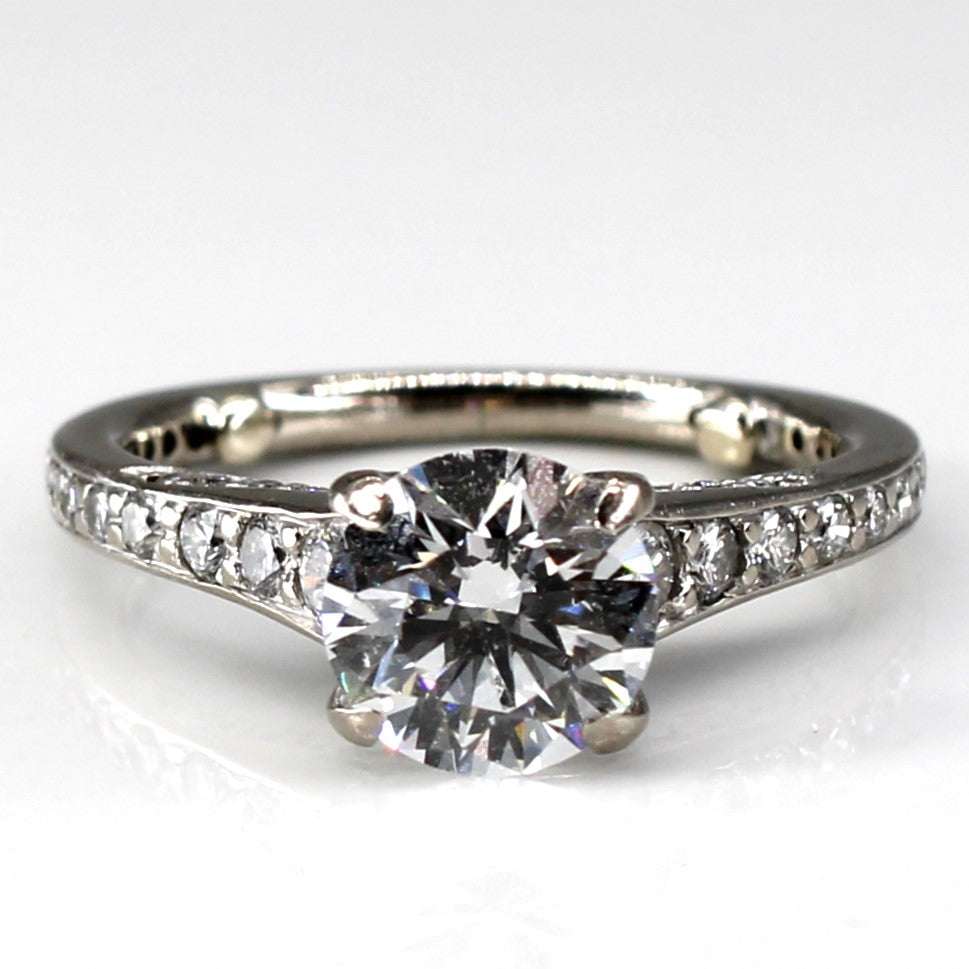 Solitaire with Accents Diamond Ring | 1.55ctw VS2/SI1 F/G | SZ 4 |