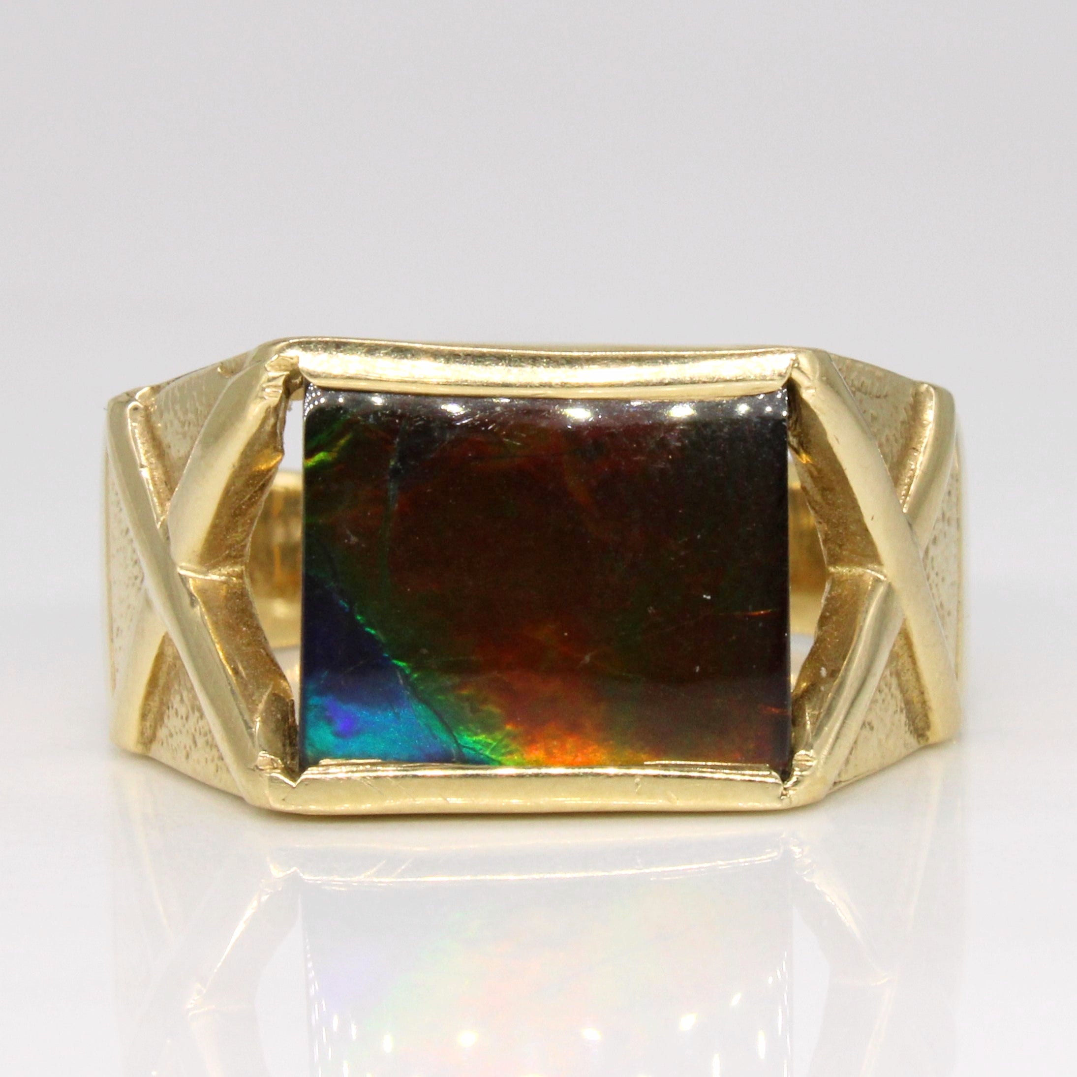 Ammolite Cocktail Ring | 1.60ct | SZ 11 |