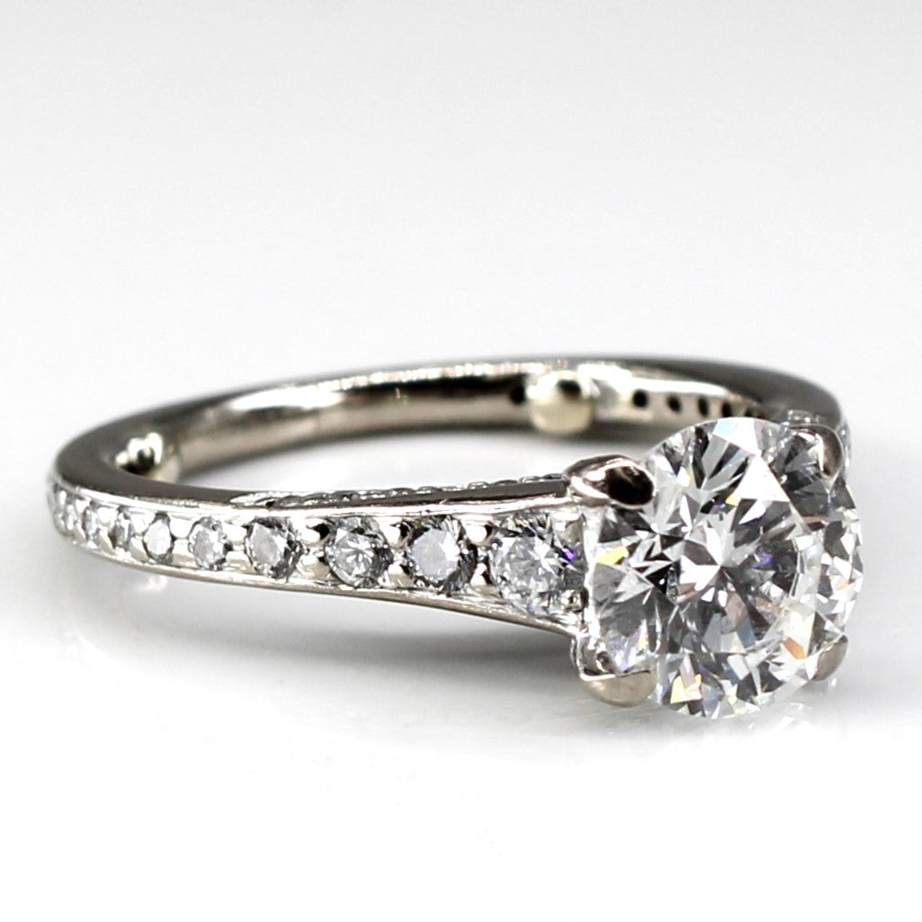 Solitaire with Accents Diamond Ring | 1.55ctw VS2/SI1 F/G | SZ 4 |