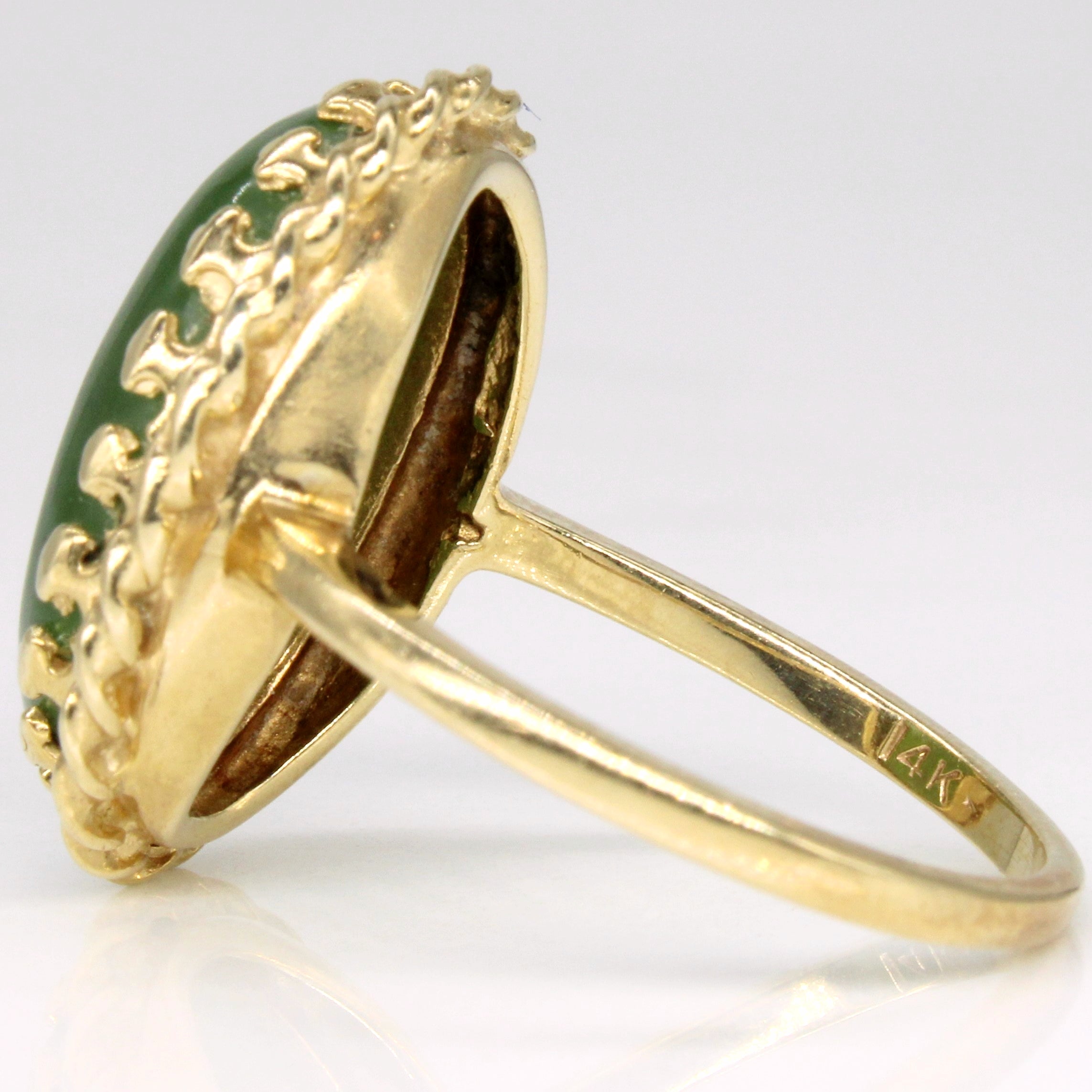 Nephrite Jade Cocktail Ring | 7.00ct | SZ 7.75 |