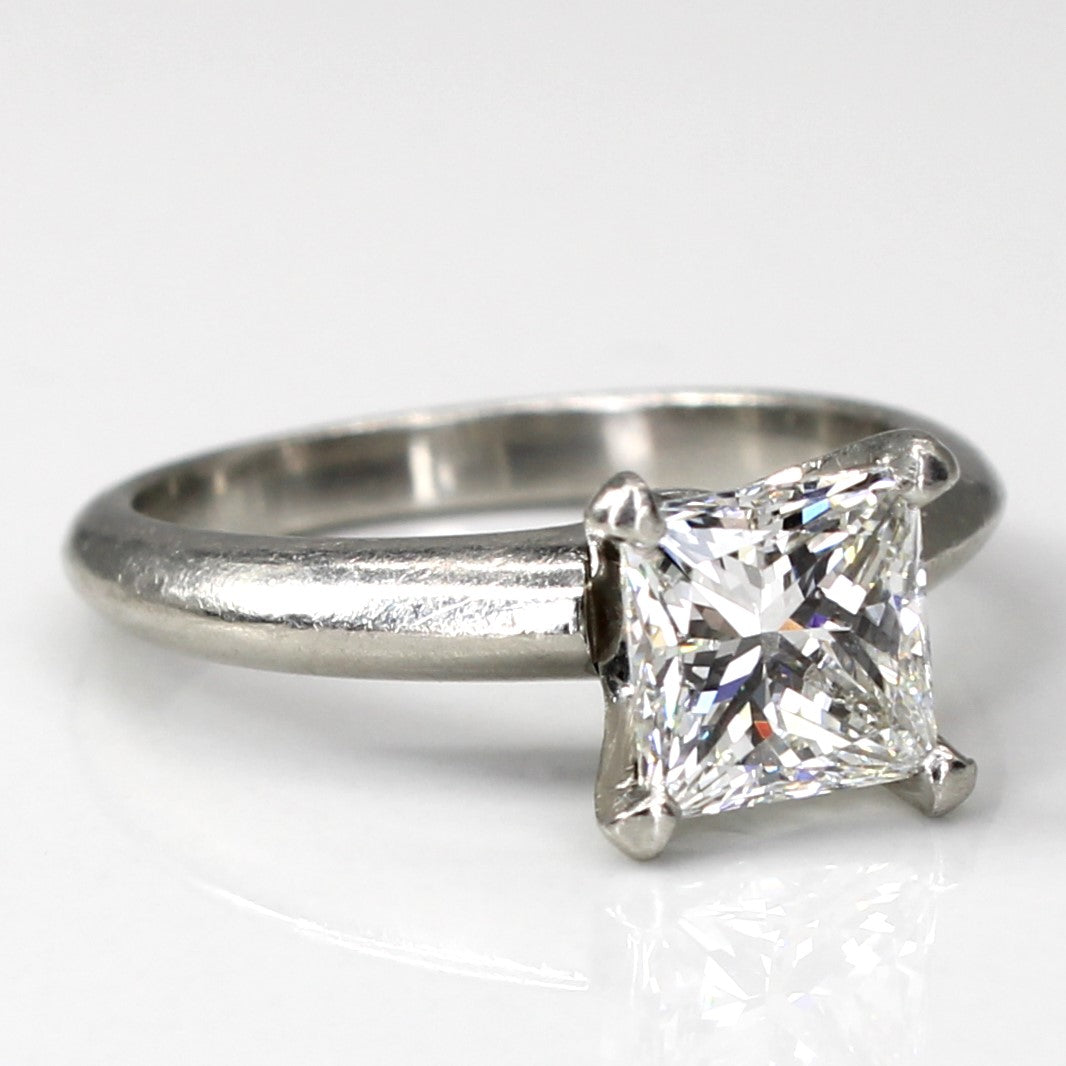 Princess Diamond Platinum Ring | 1.10ct VVS2/VS1 G | SZ 4 |
