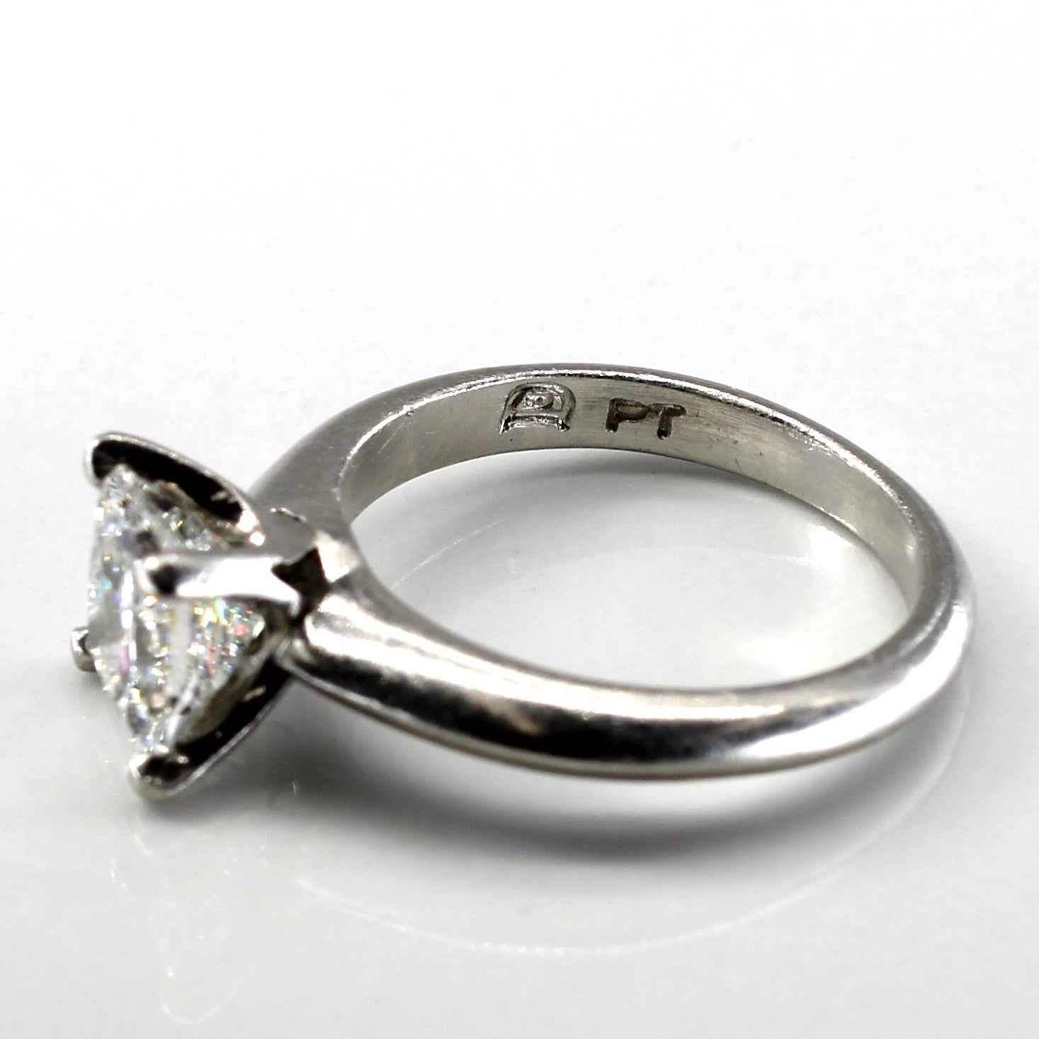 Princess Diamond Platinum Ring | 1.10ct VVS2/VS1 G | SZ 4 |
