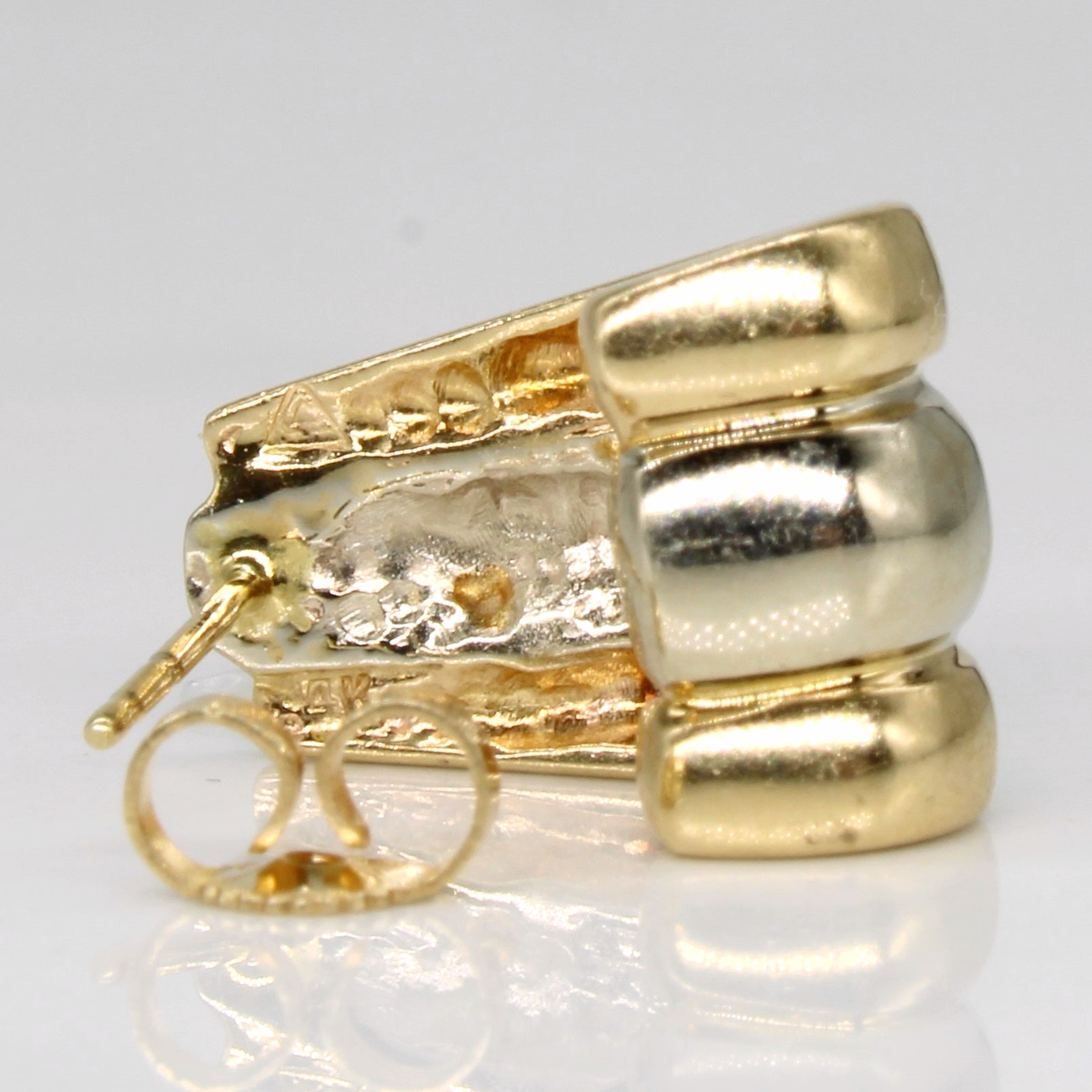 Two Tone Diamond Earrings | 0.14ctw |