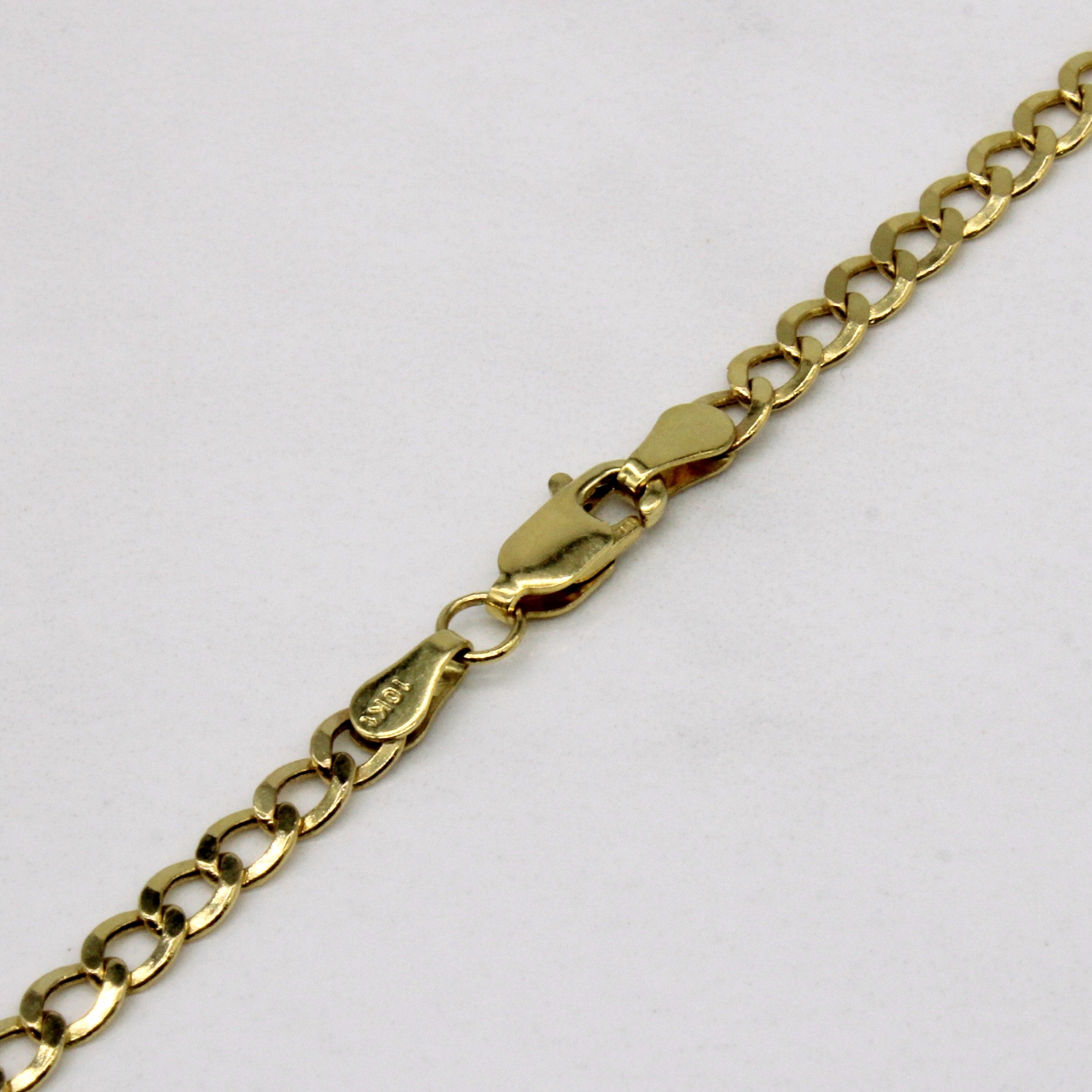 10k Yellow Gold Curb Link Chain | 20" |