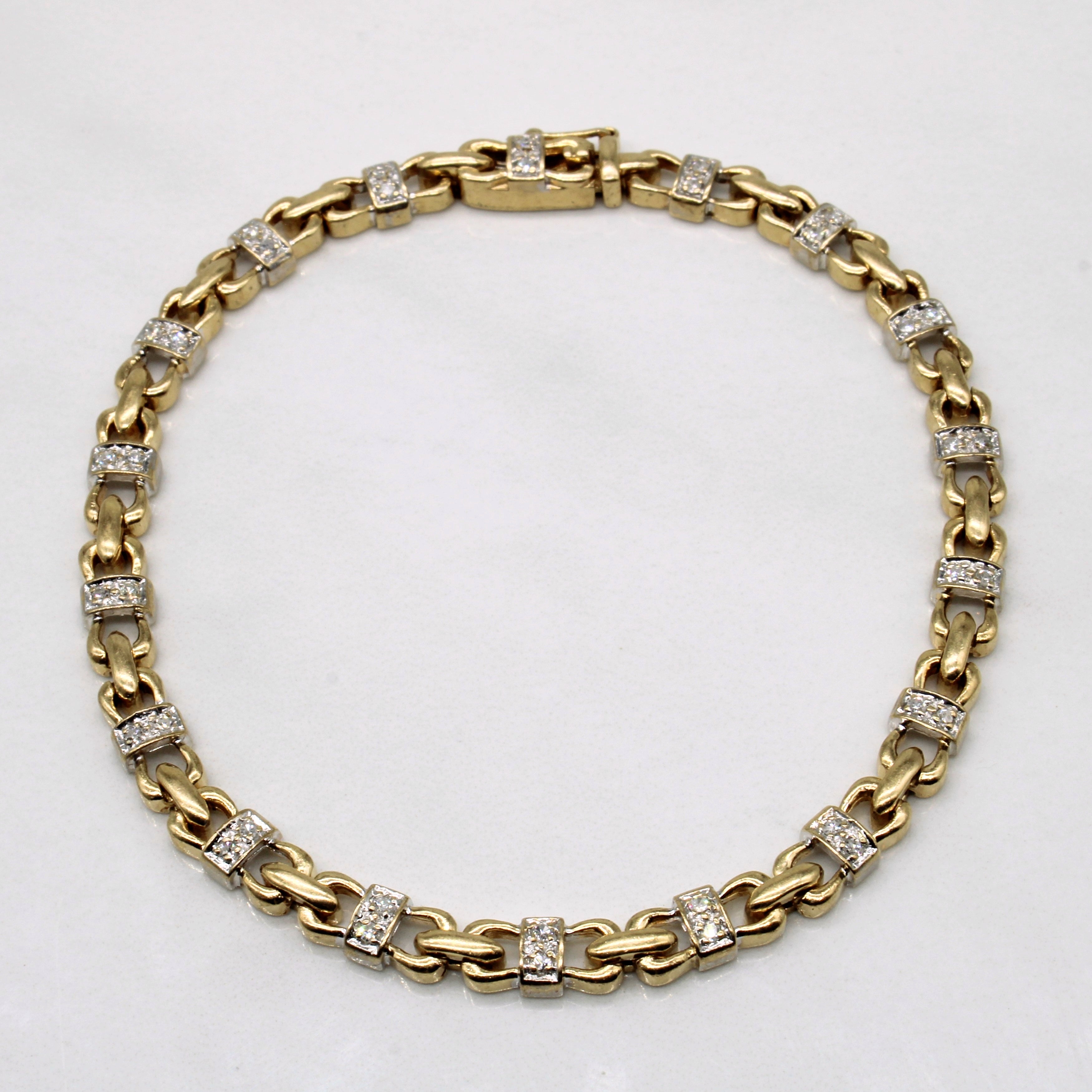 Diamond Bow Bracelet | 0.25ctw | 7.5" |
