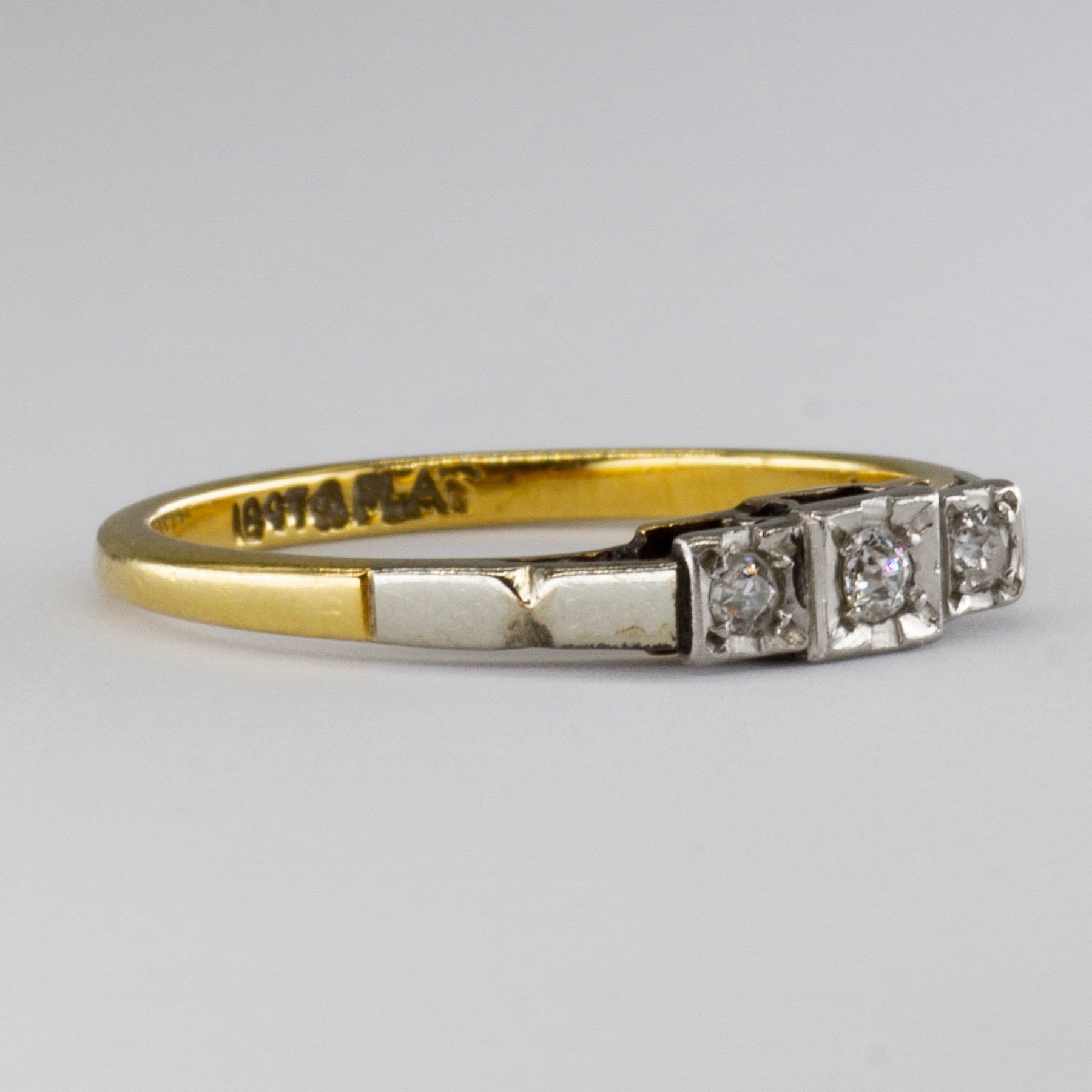 Art Deco 18k Old European Diamond Ring | 0.07ctw | SZ 6.25 |
