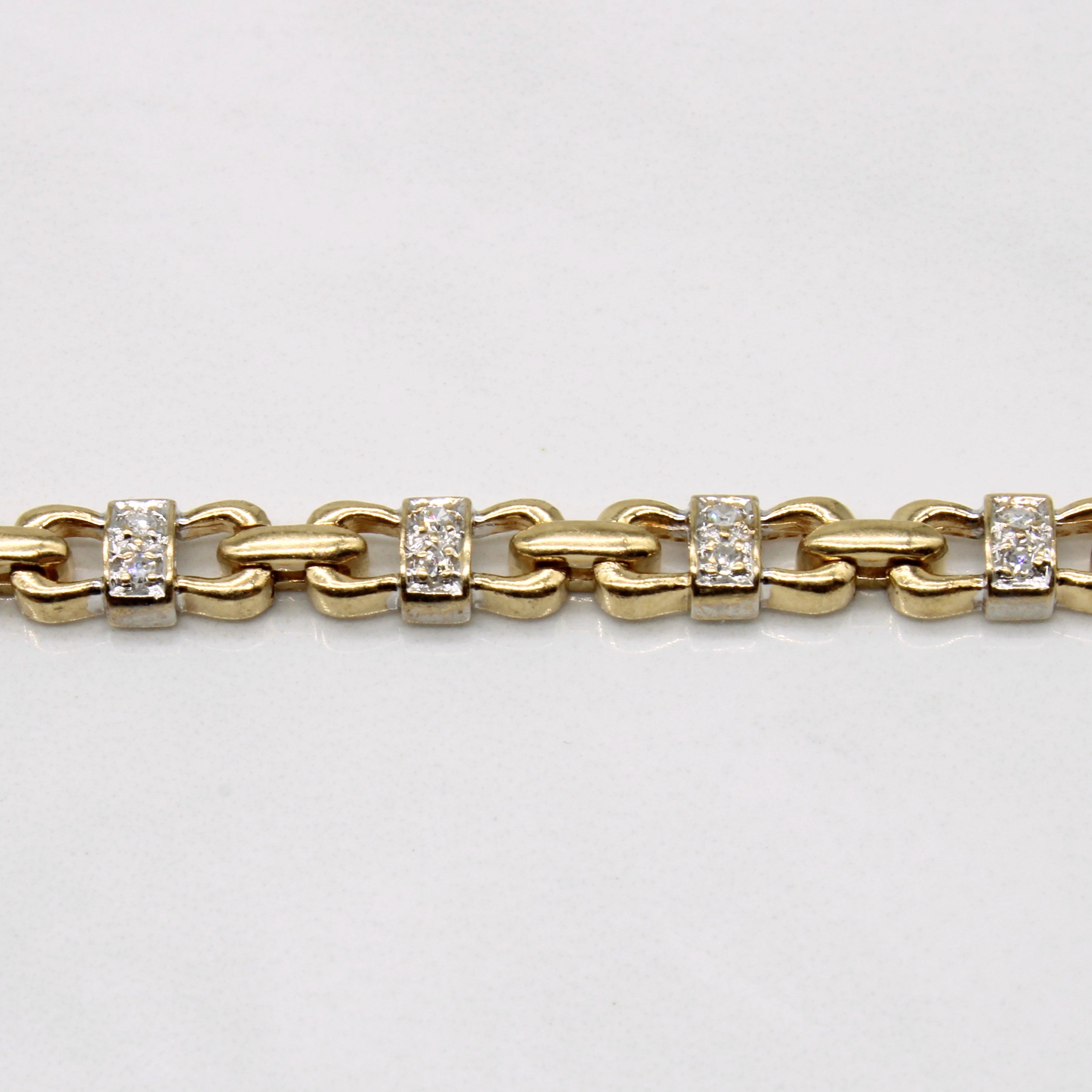 Diamond Bow Bracelet | 0.25ctw | 7.5" |