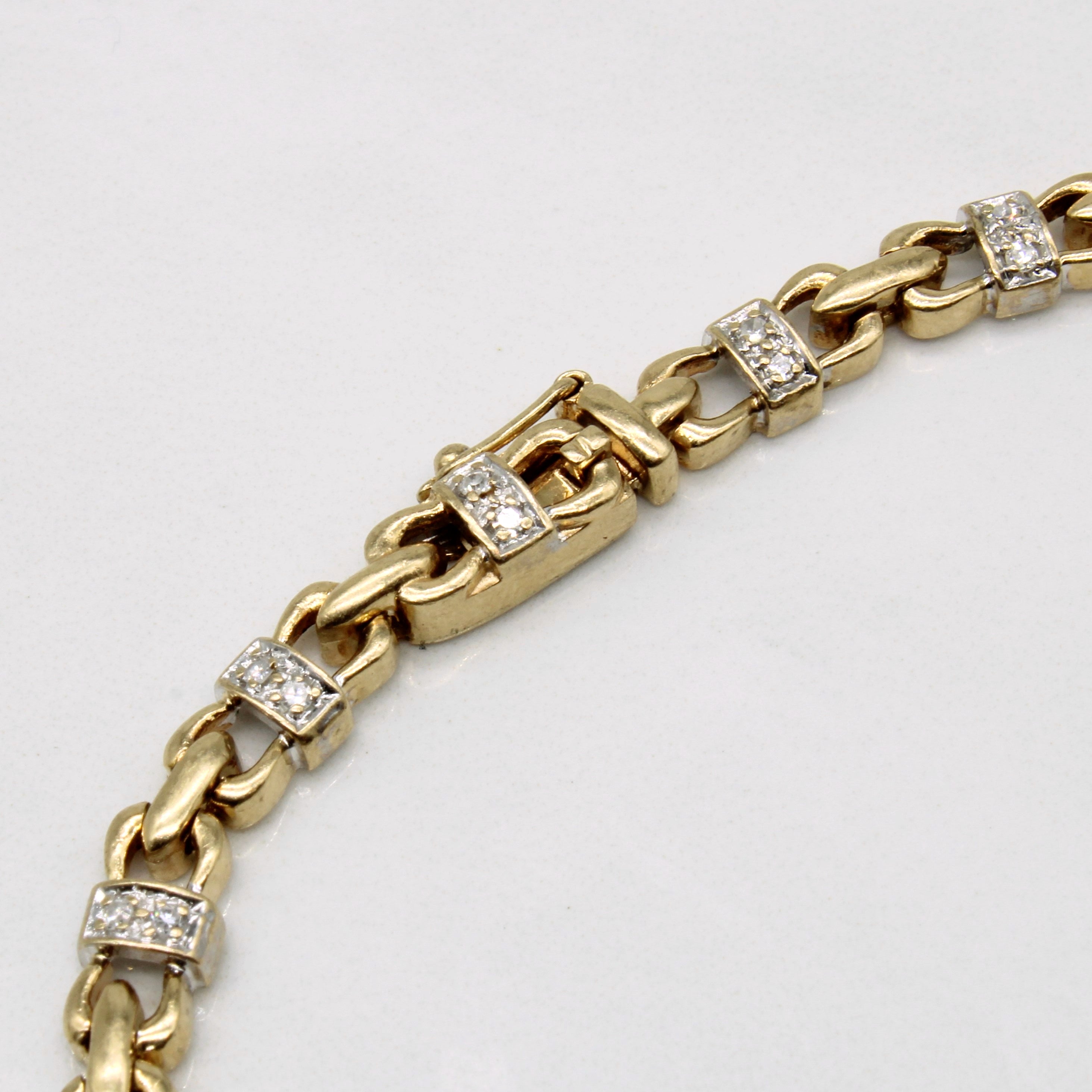 Diamond Bow Bracelet | 0.25ctw | 7.5" |