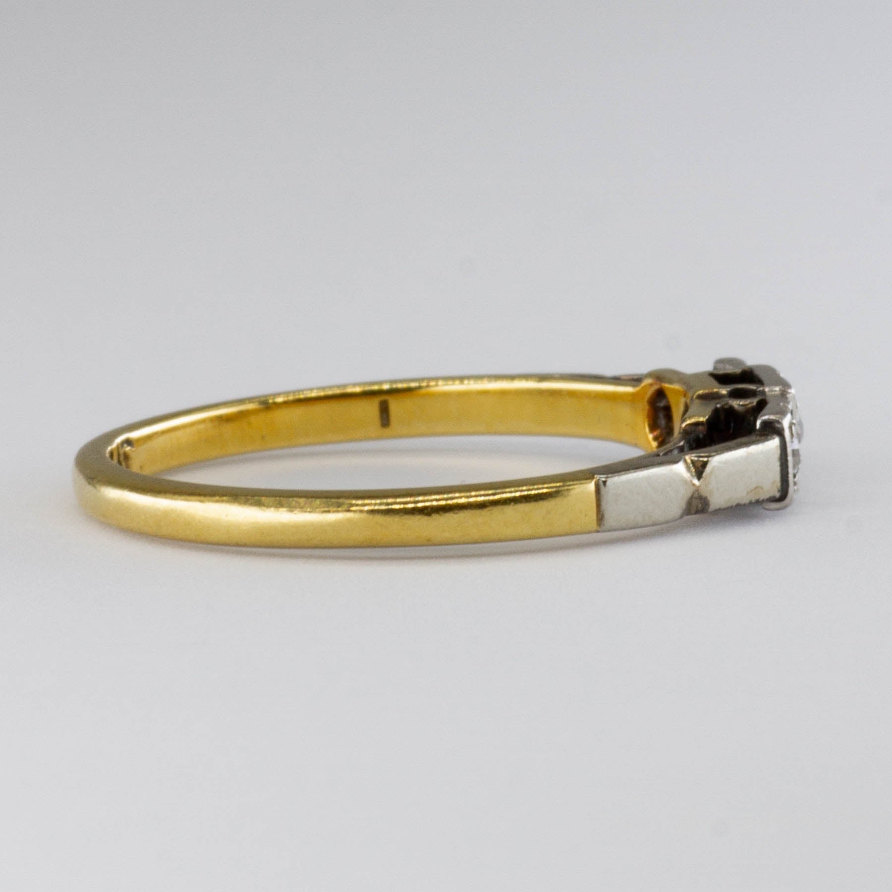 Art Deco 18k Old European Diamond Ring | 0.07ctw | SZ 6.25 |