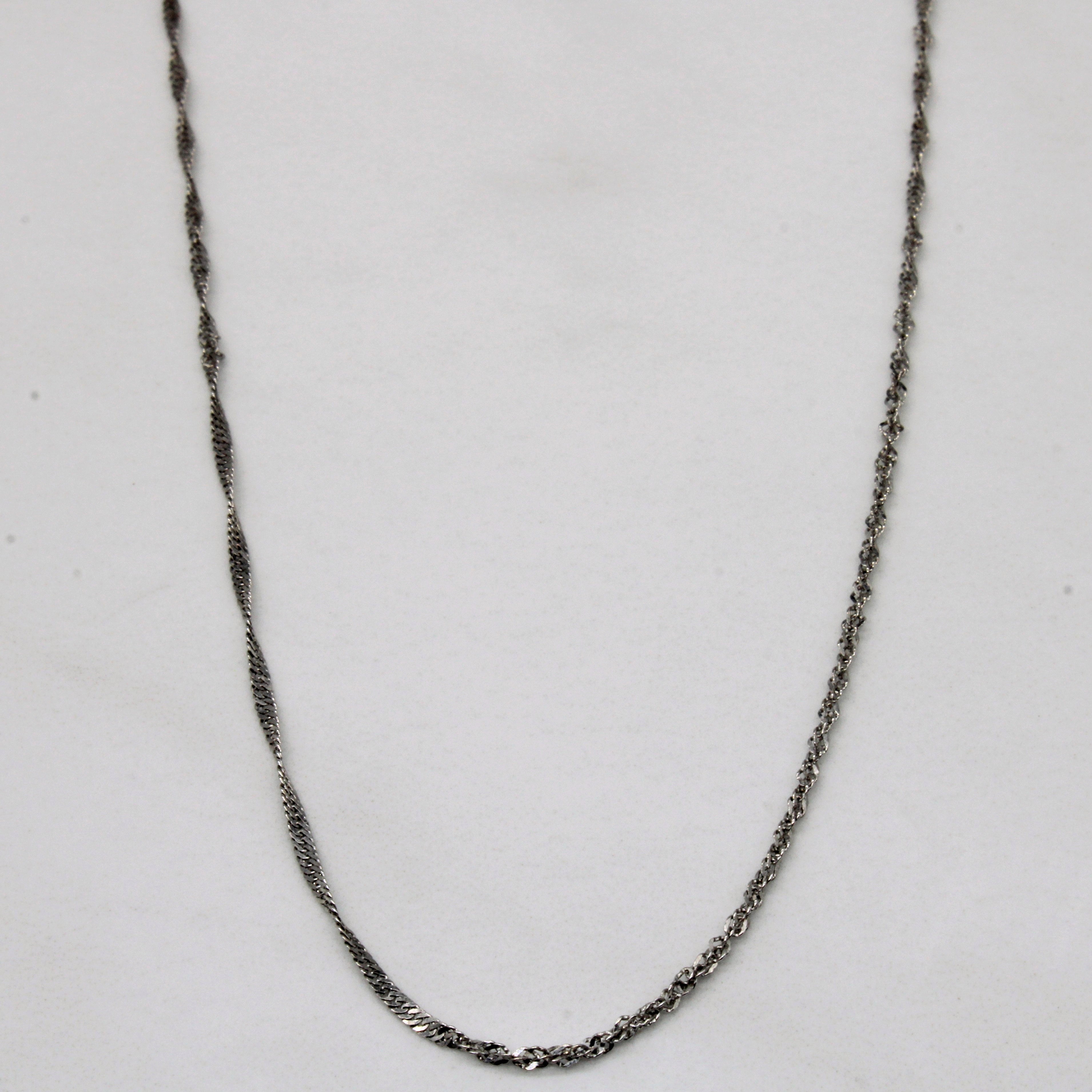 14k White Gold Rope Chain | 16" |