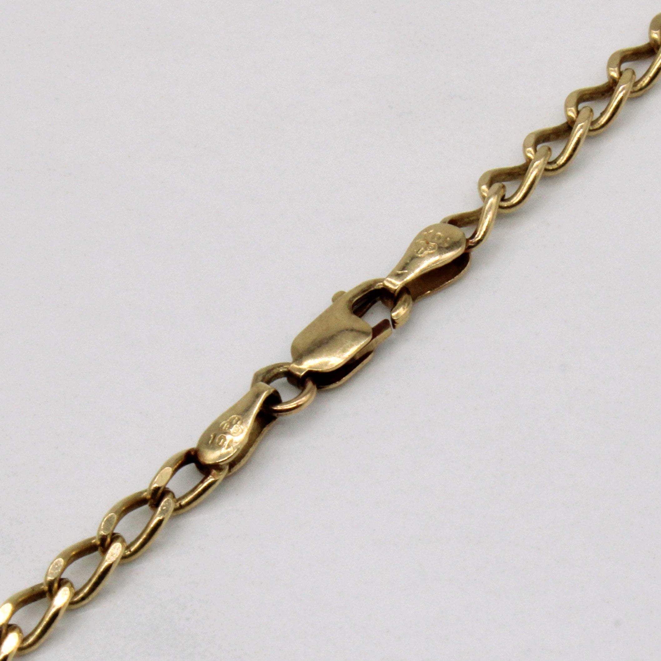10k Yellow Gold Curb Link Chain | 18" |