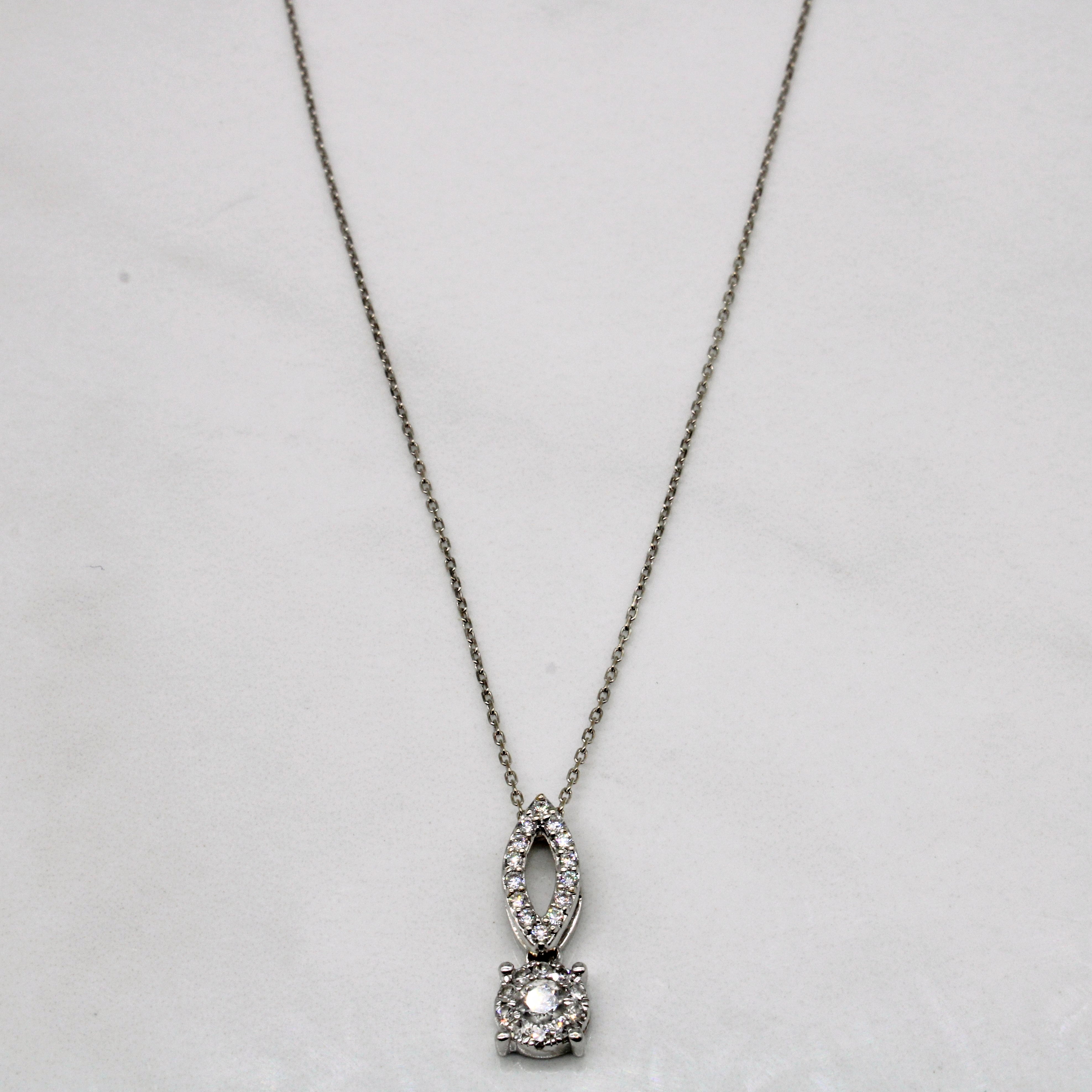 Diamond Pendant & Necklace | 0.35ctw | 17" |