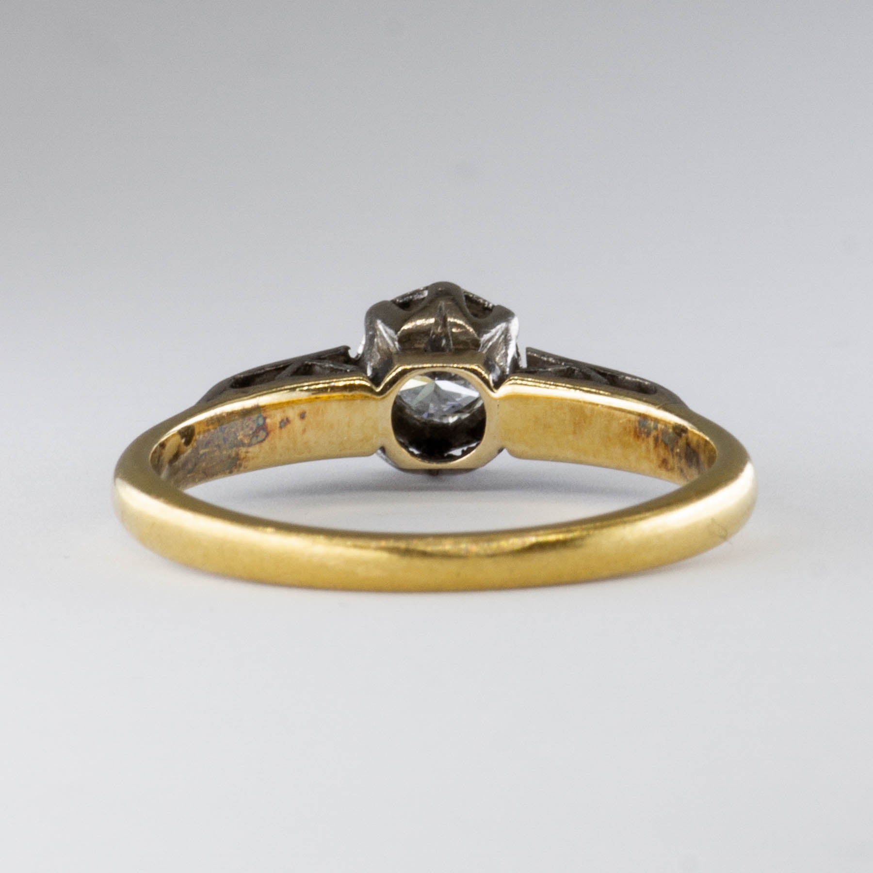 Art Deco 18k and Platinum Diamond Ring | 0.24ctw | SZ 5.75 |