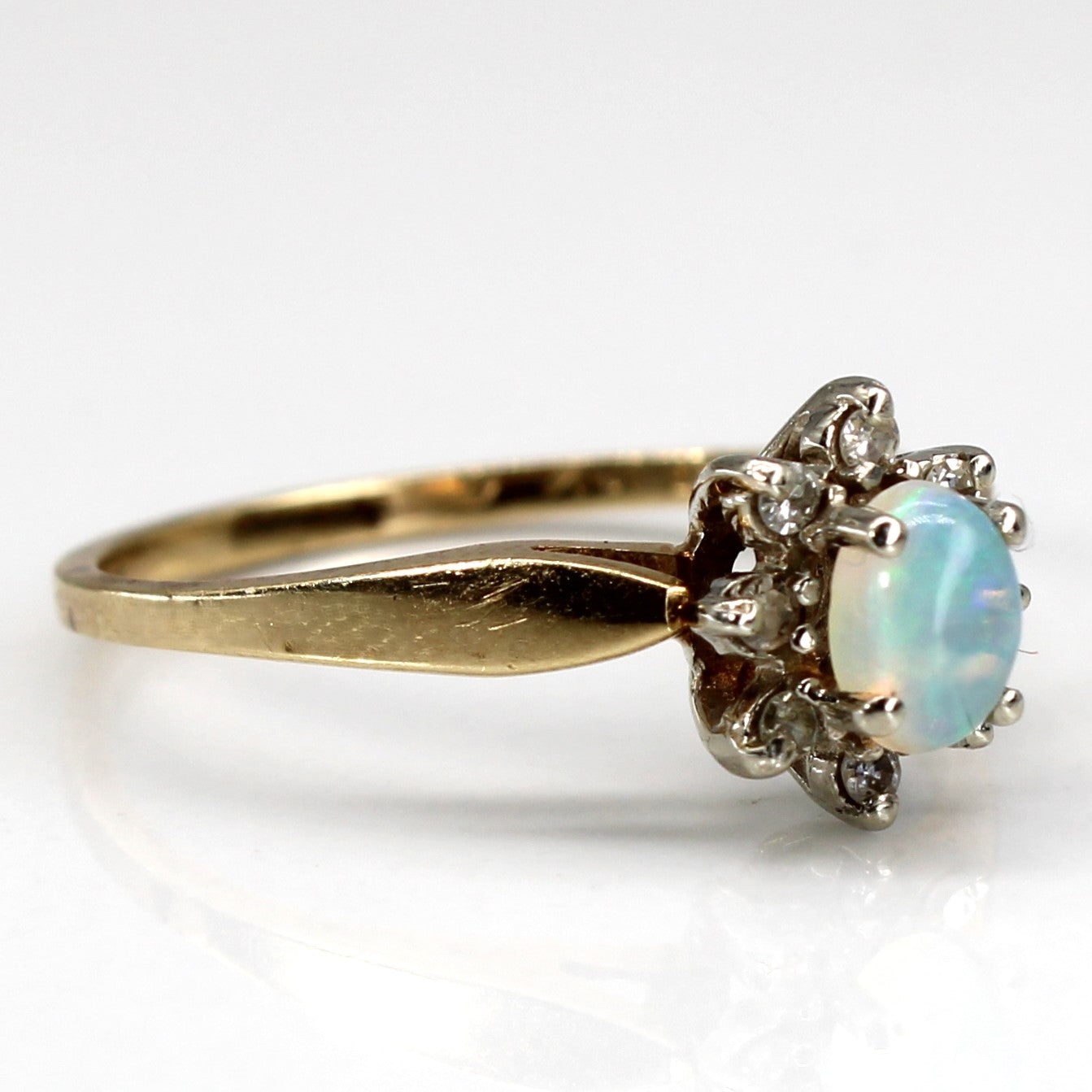 Opal & Diamond Cocktail Ring | 0.20ct | 0.04ctw | SZ 6.25 |