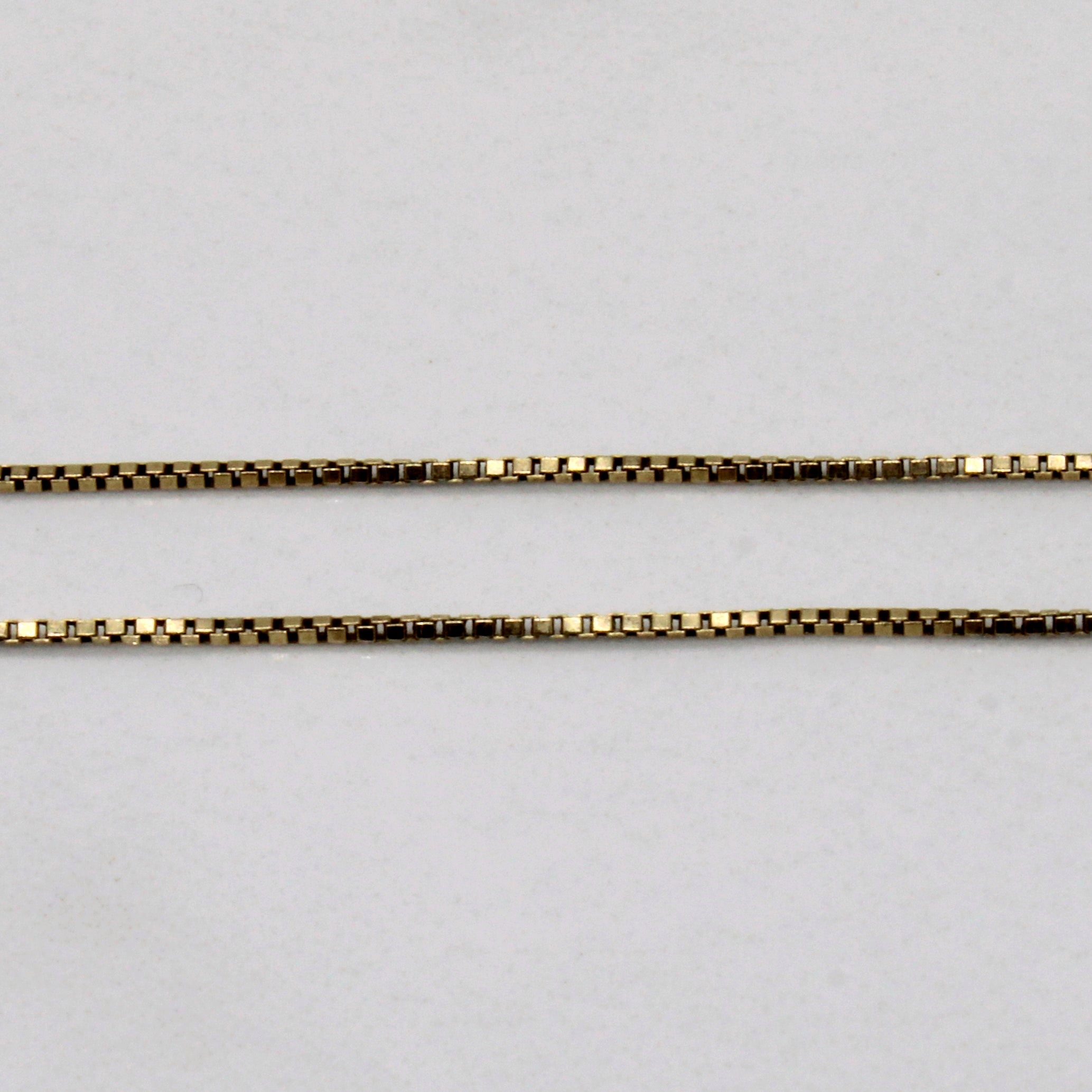 14k Yellow Gold Box Link Chain | 19" |