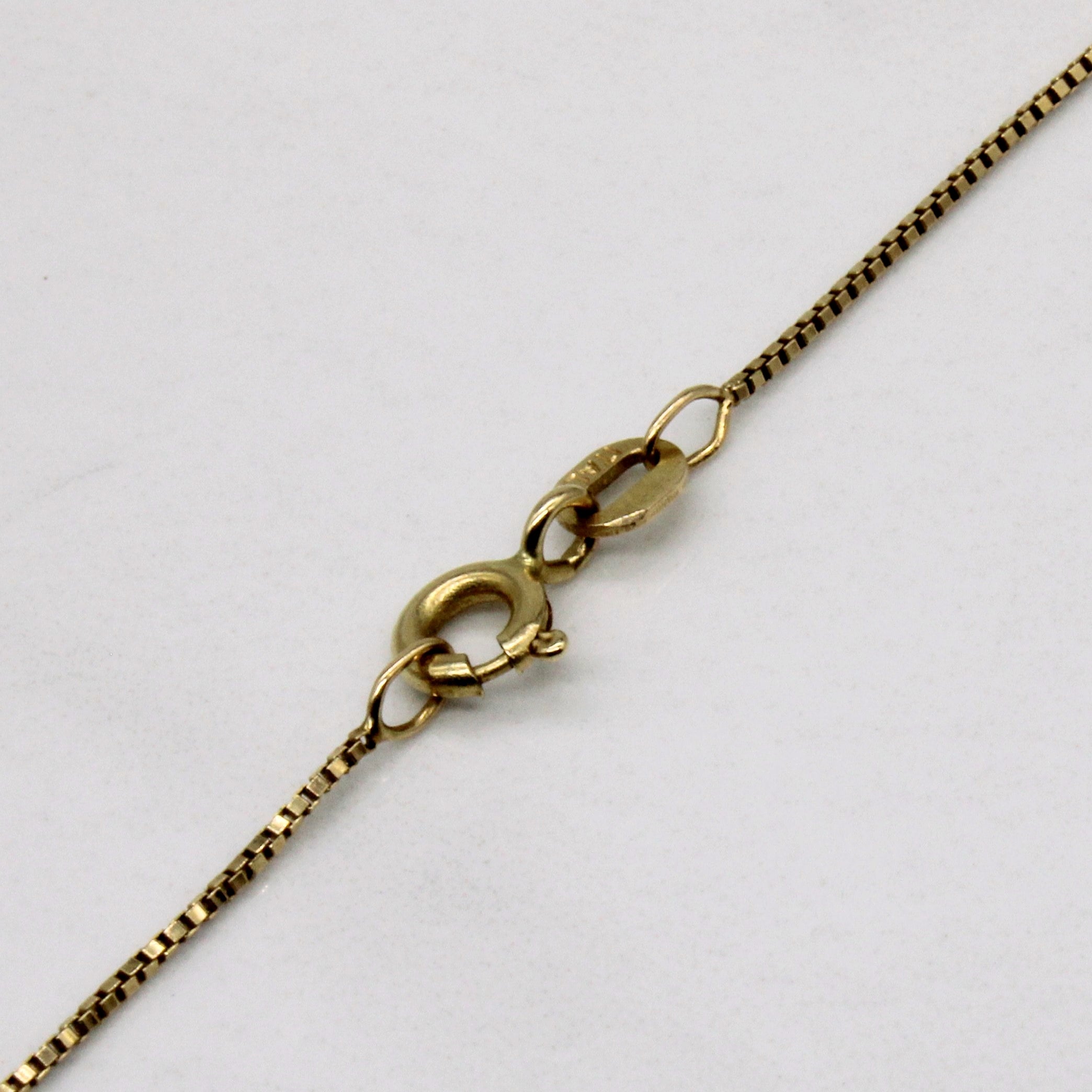 14k Yellow Gold Box Link Chain | 19" |