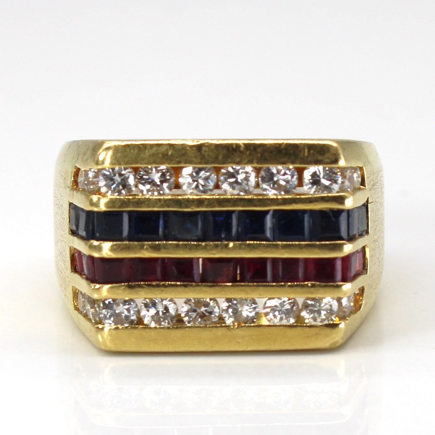Channel Set Multi Gemstones Ring | 0.45ctw | 0.38ctw | 0.38ctw | SZ 7 |