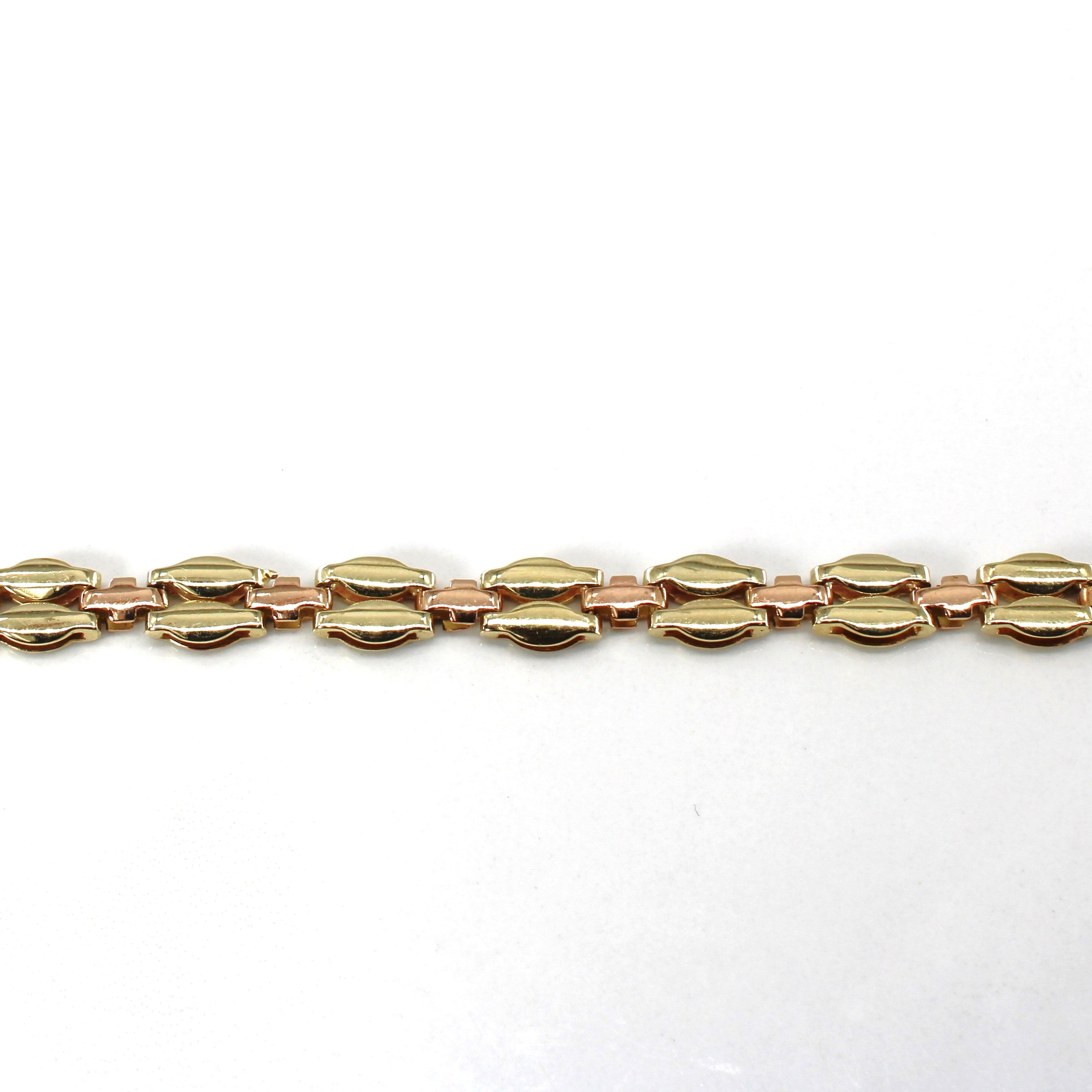 Two Tone Gold Chain Bracelet | 7.5"|