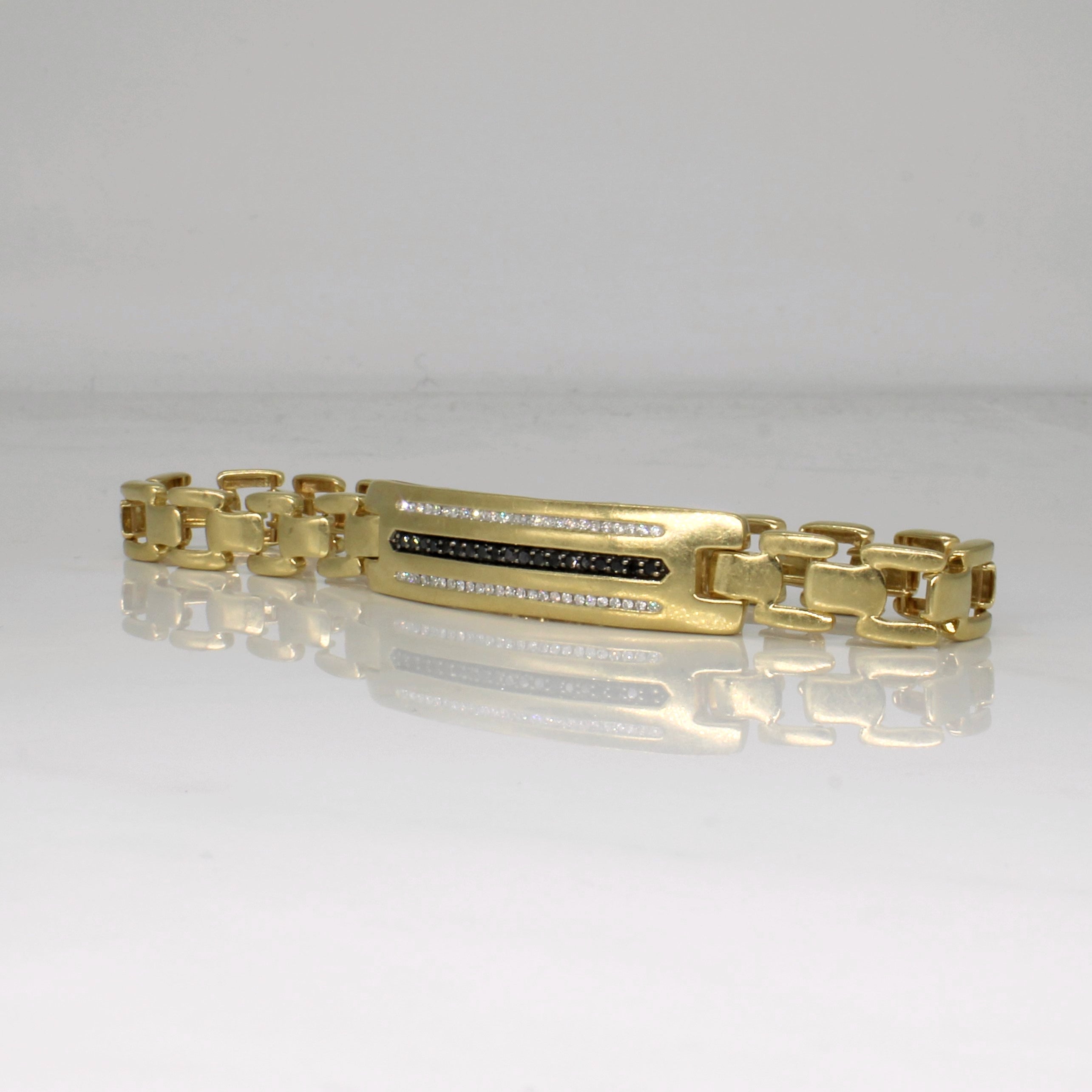 Channel Set Black & Natural Diamond Bracelet | 0.34ctw | 8.5" |