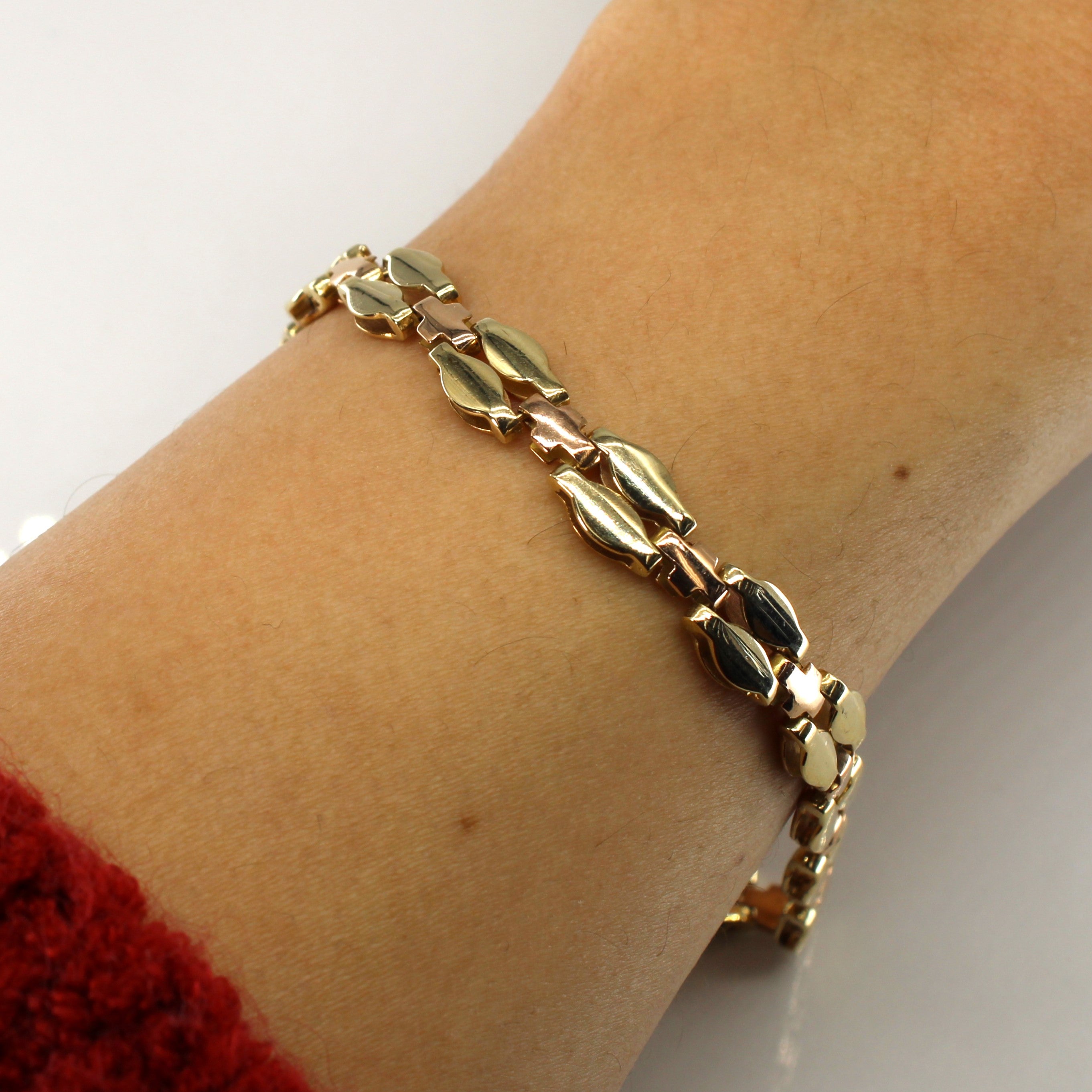 Two Tone Gold Chain Bracelet | 7.5"|