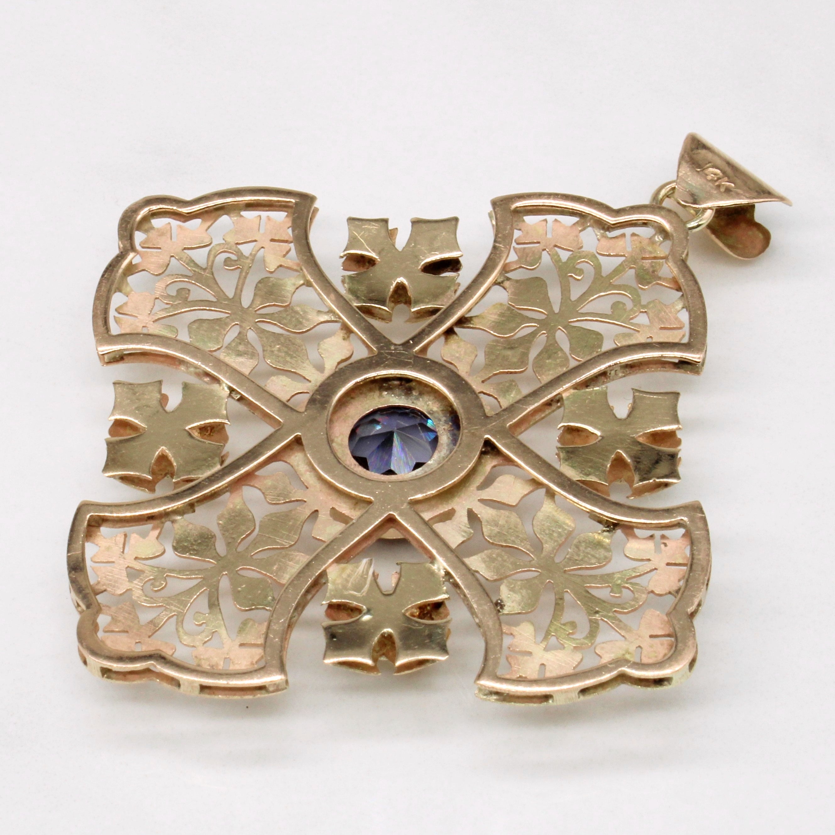 Synthetic Colour Change Sapphire Pendant | 4.10ct |