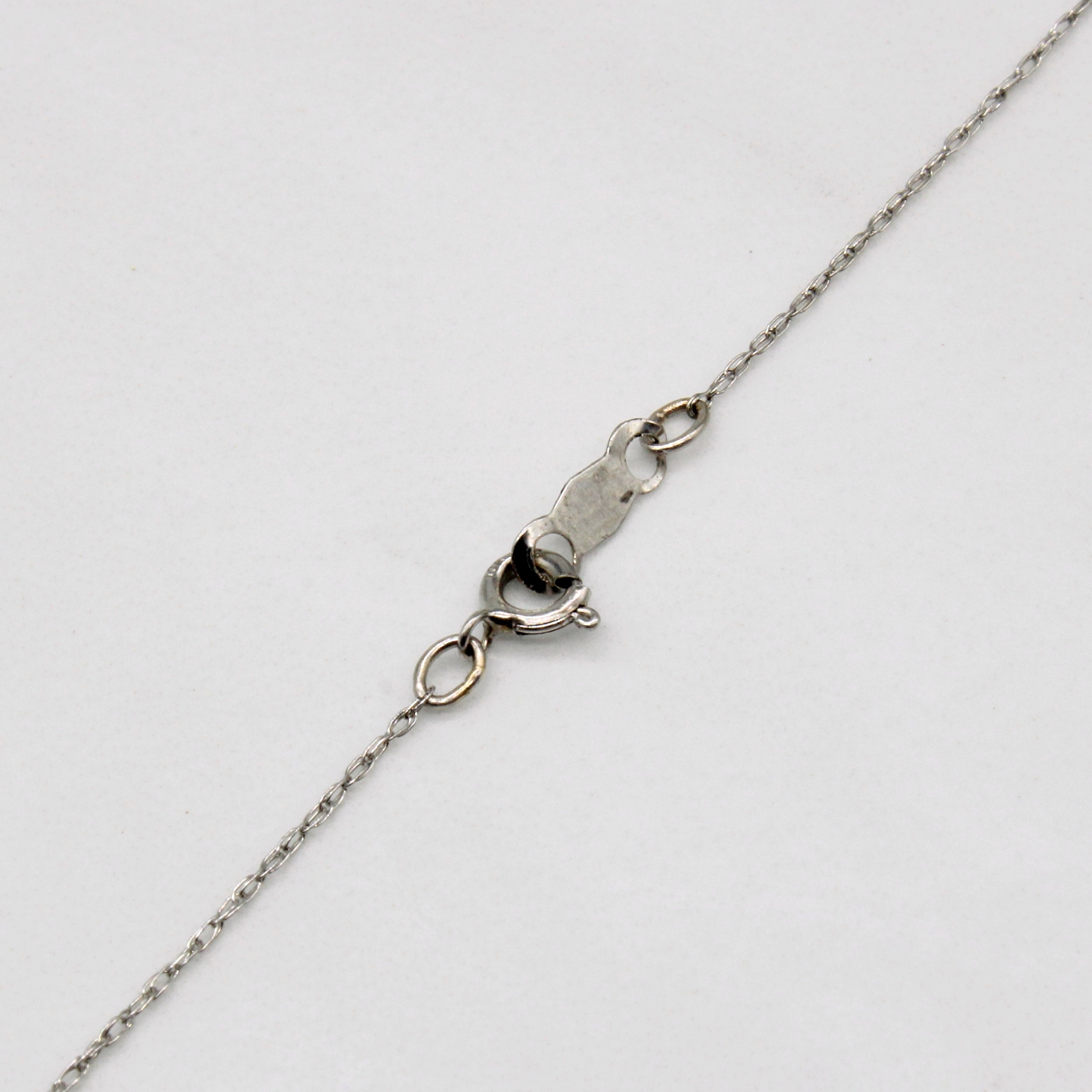 Sapphire & Diamond Heart Pendant & Necklace | 0.16ctw, 0.11ctw | 19" |