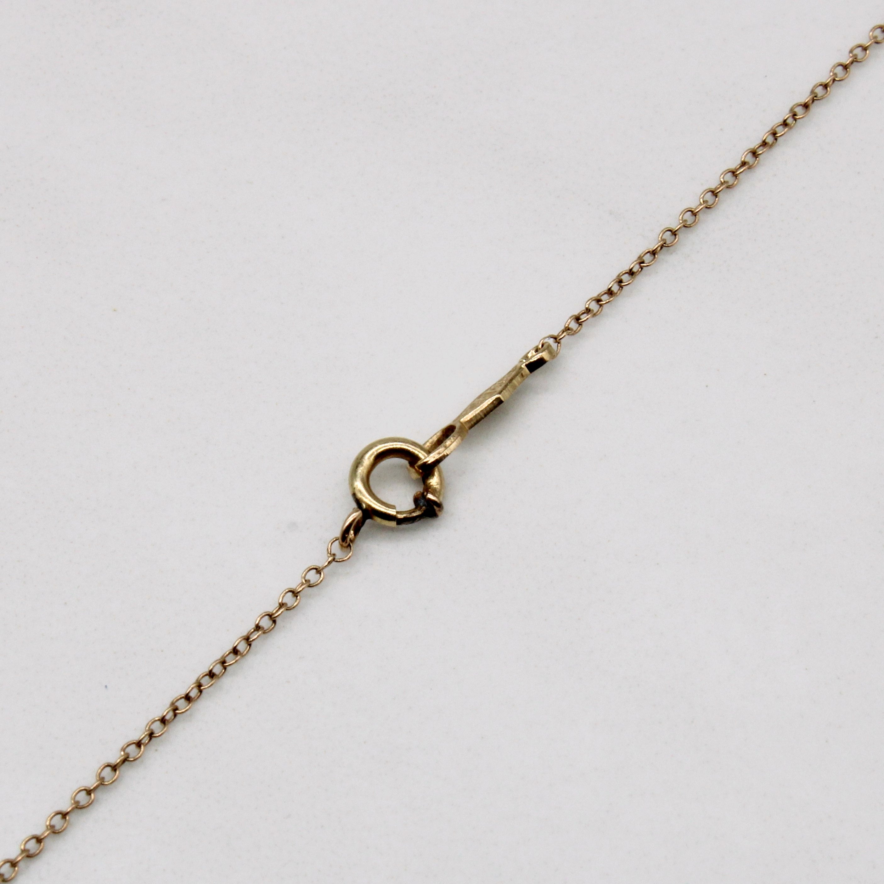 Blue Zircon Pendant 10k Necklace | 0.55ct | 18" |