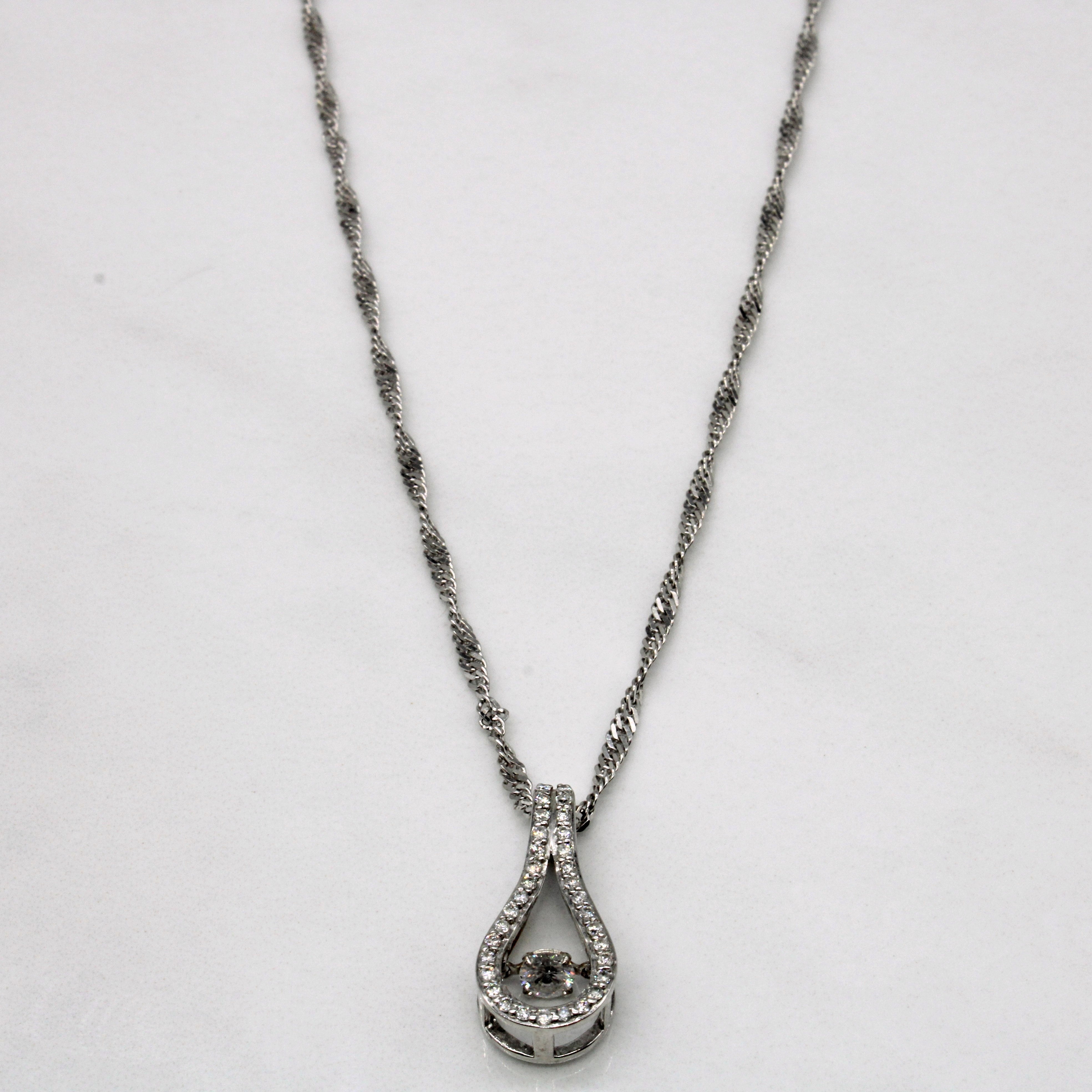 Floating Diamond Pendant & Necklace | 0.25ctw | 18" |