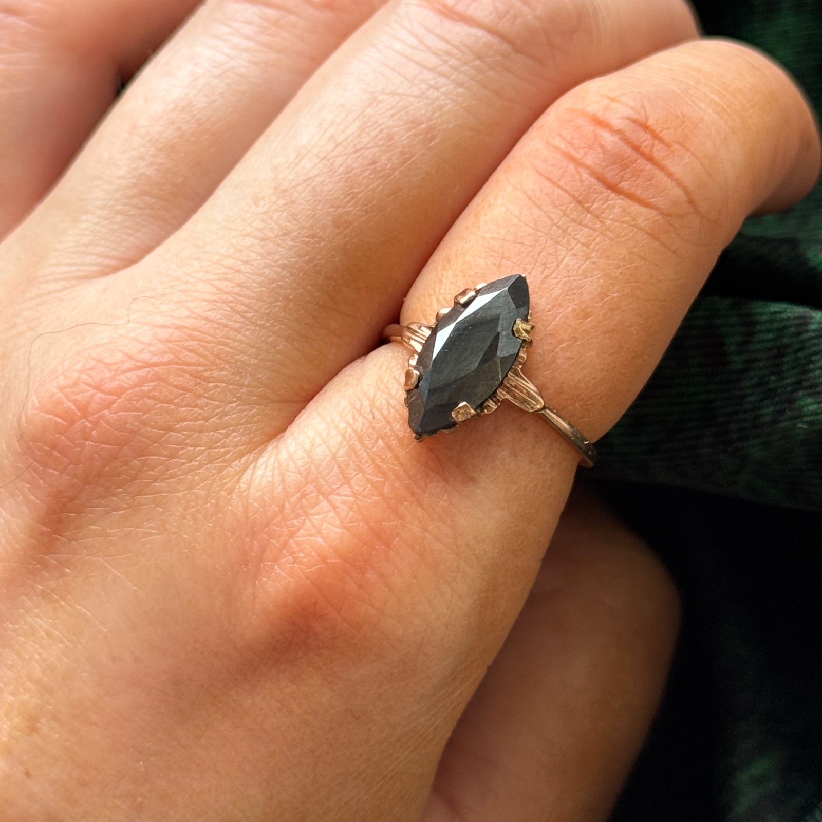 Hematite Marquise Ring | 2.00ct | SZ 7.75 |