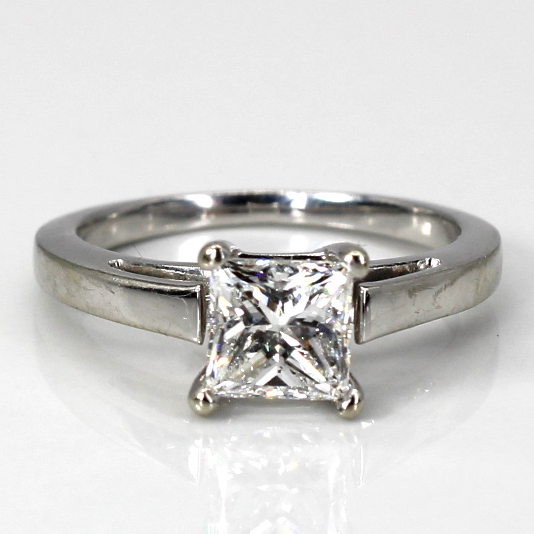Bague de fiançailles solitaire en diamant princesse | 1,06 ct | Taille 5,25 |