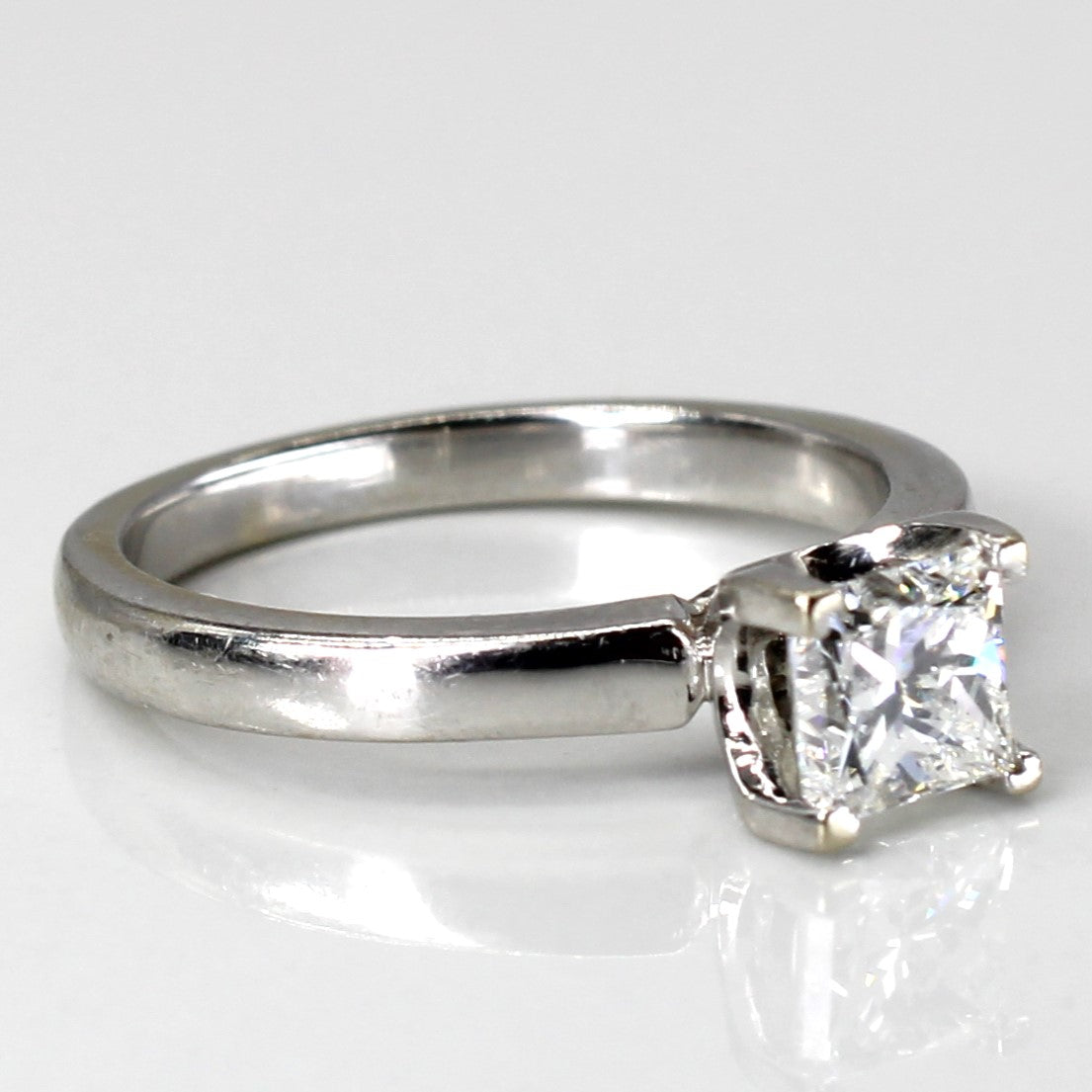 Solitaire Princess Diamond Ring | 0.81ct SI1 G | SZ 5.25 |