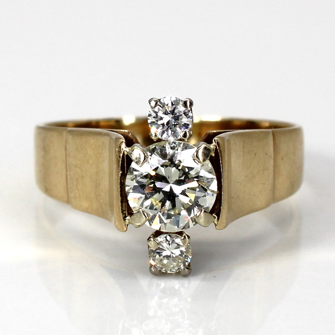 Three Stone Diamond Ring | 1.14ctw SI1/SI2 L/M | SZ 9 |