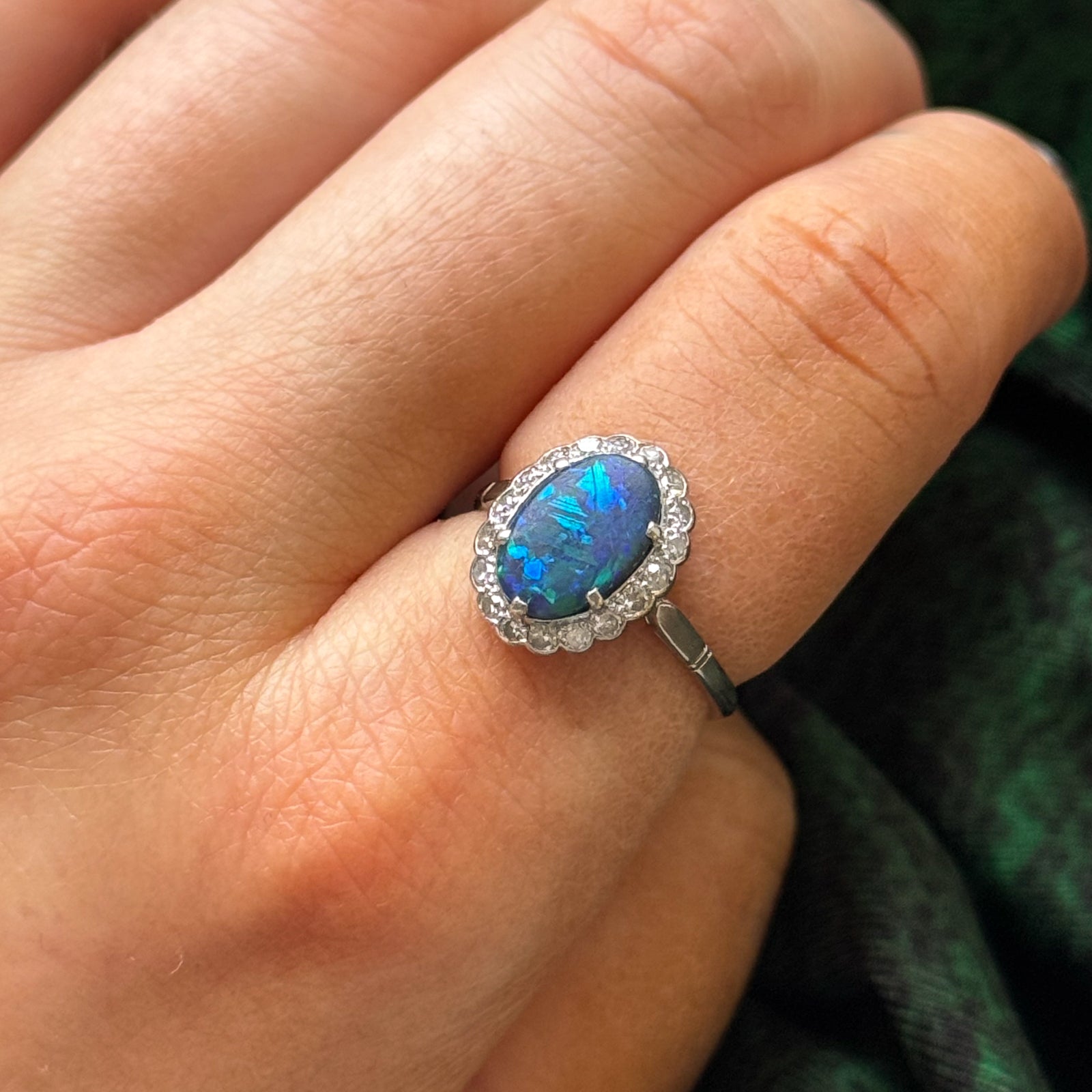 Opal & Diamond Ring | 1.30ct. 0.16ctw | SZ 6.5 |