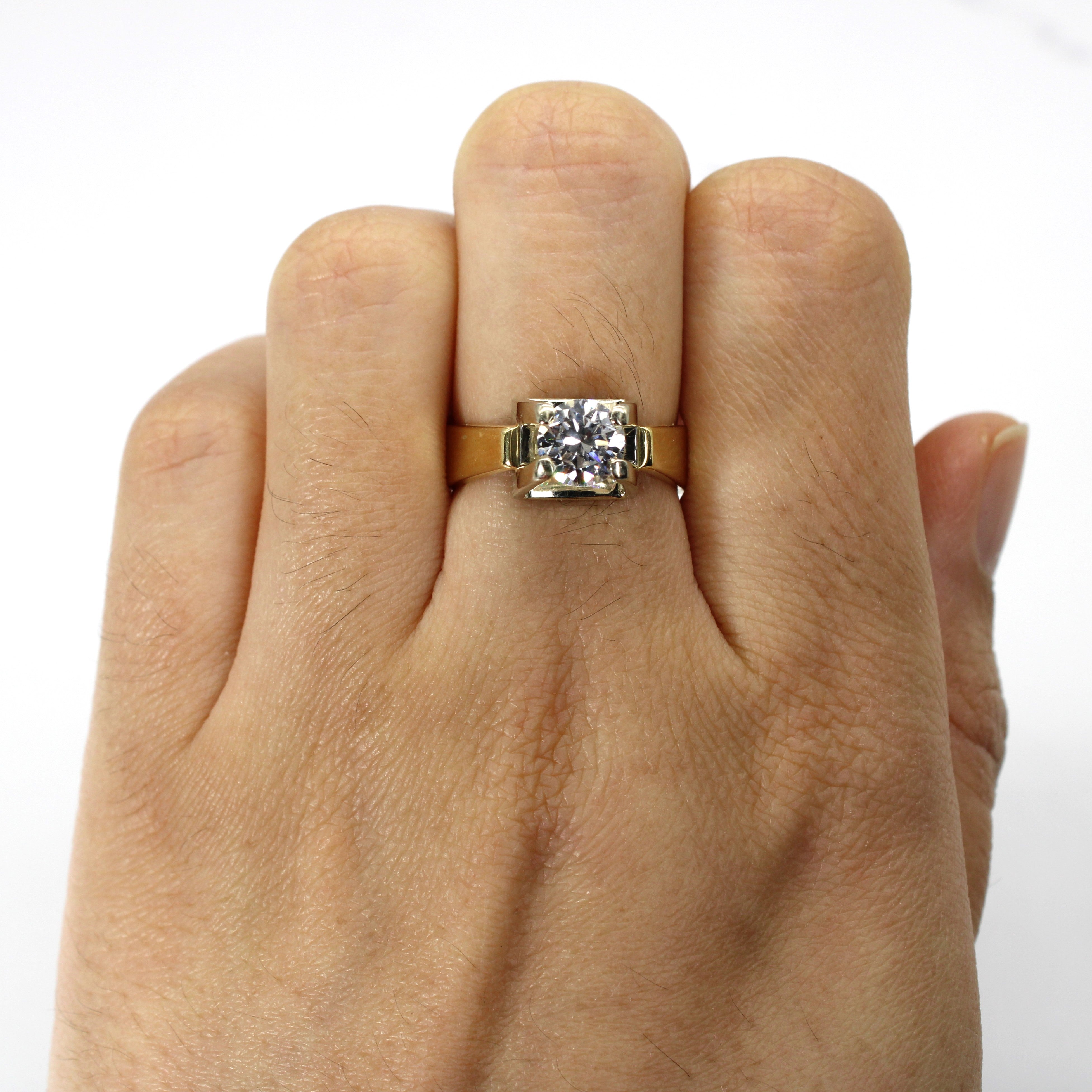 High Set Solitaire Diamond Engagement Ring | 0.94ct SI2/I1 G/H | SZ 6.75 |