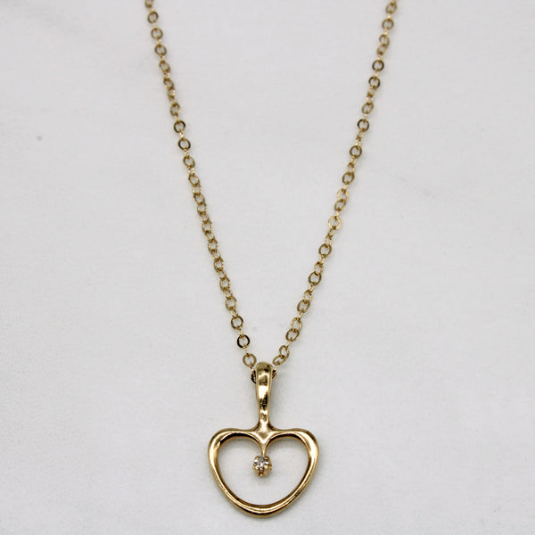 Diamond Pendant & Necklace | 0.01ct | 16