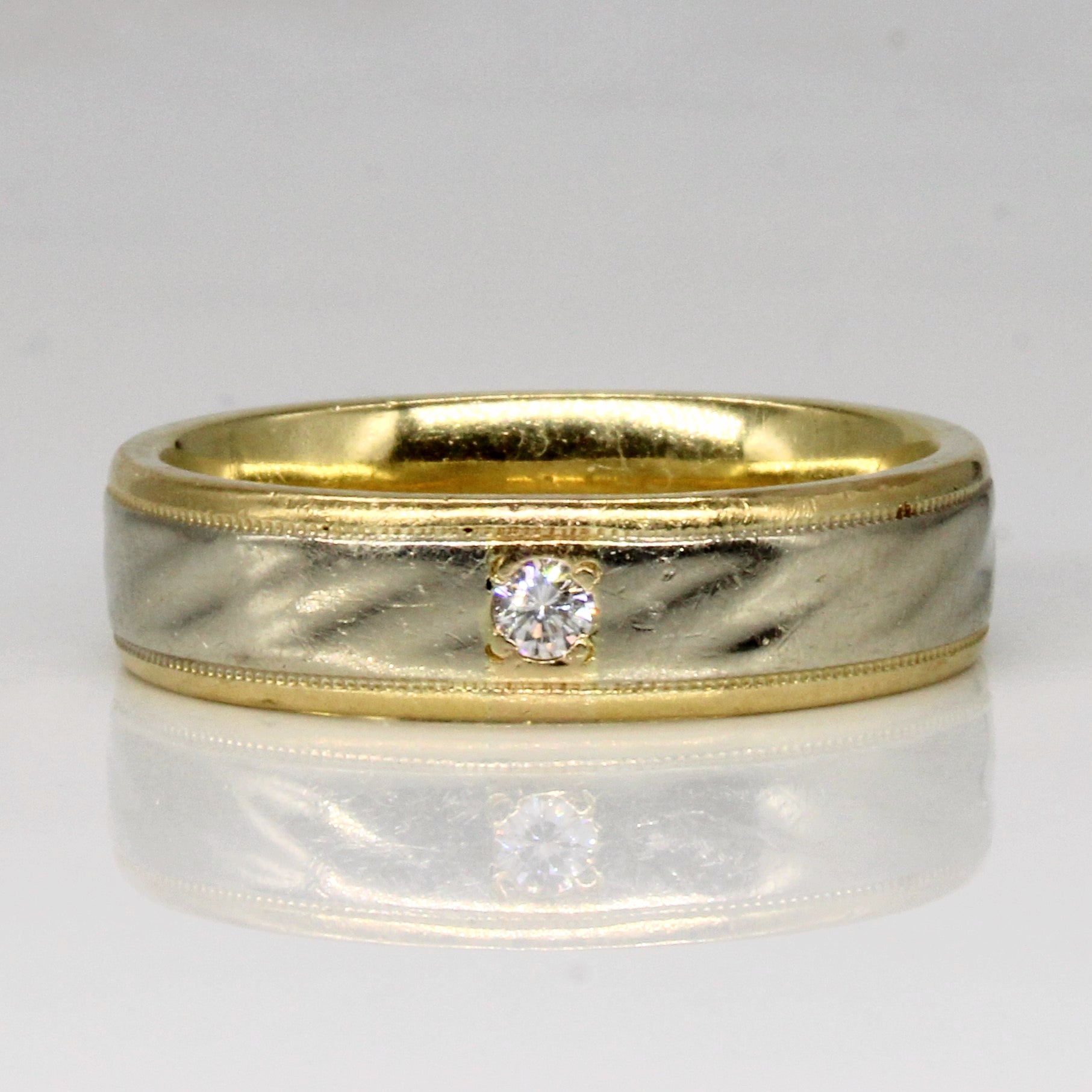 Flush Set Diamond Ring | 0.08ct | SZ 11 |