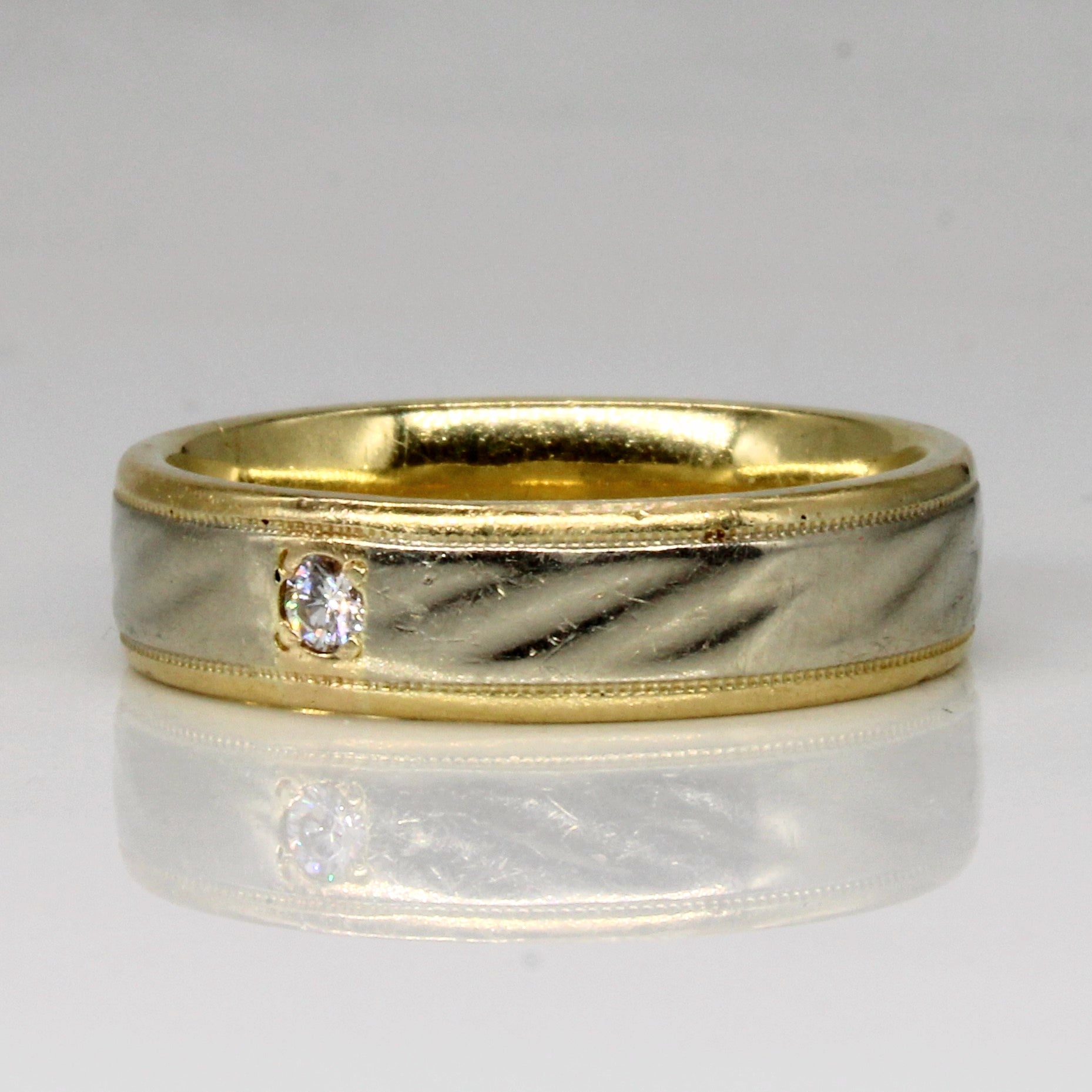 Flush Set Diamond Ring | 0.08ct | SZ 11 |