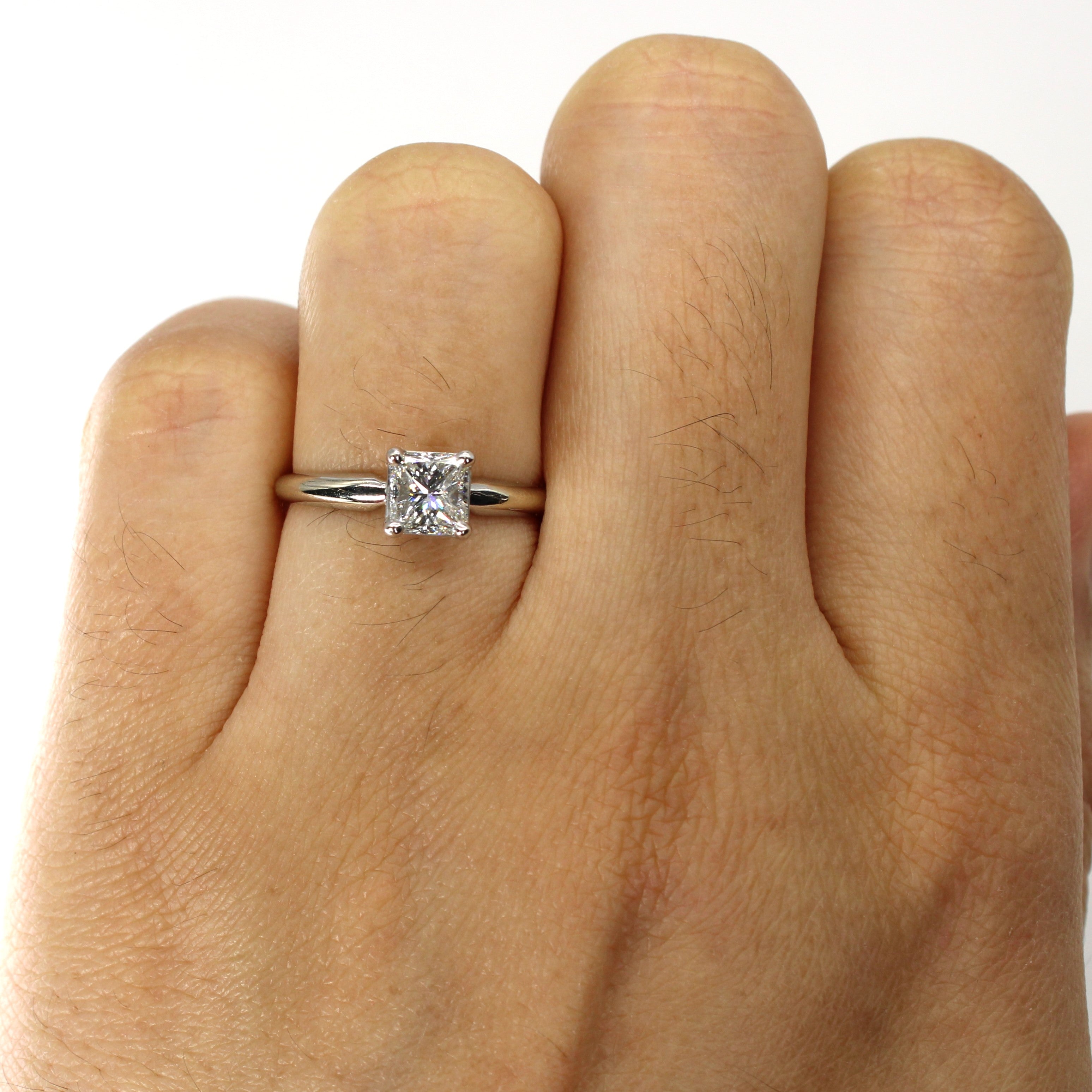Princess Diamond Engagement Ring | 0.72ct VVS1 F | SZ 5.25 |
