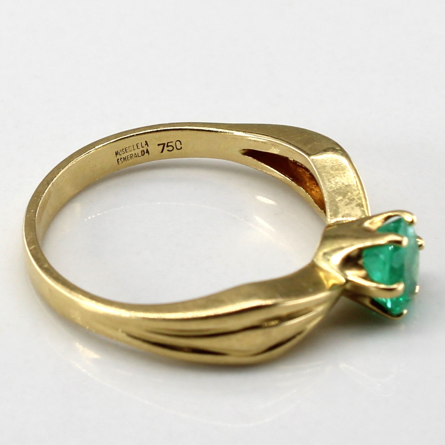 Solitaire Emerald Ring | 0.42ct | SZ 5.5 |