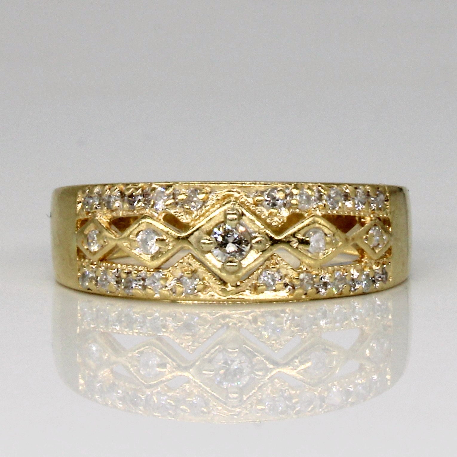 Diamond Lattice Ring | 0.16ctw | SZ 7.5 |