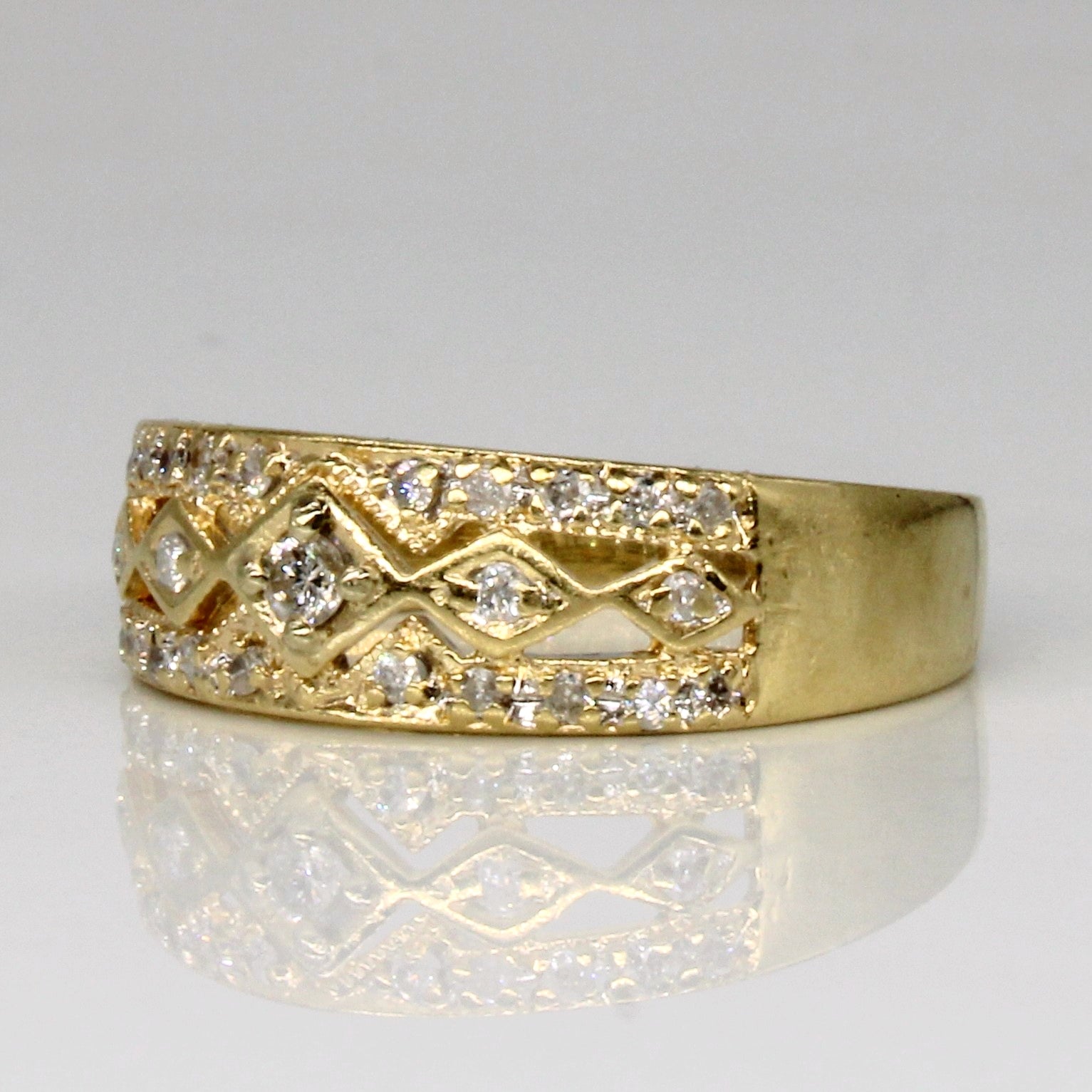 Diamond Lattice Ring | 0.16ctw | SZ 7.5 |