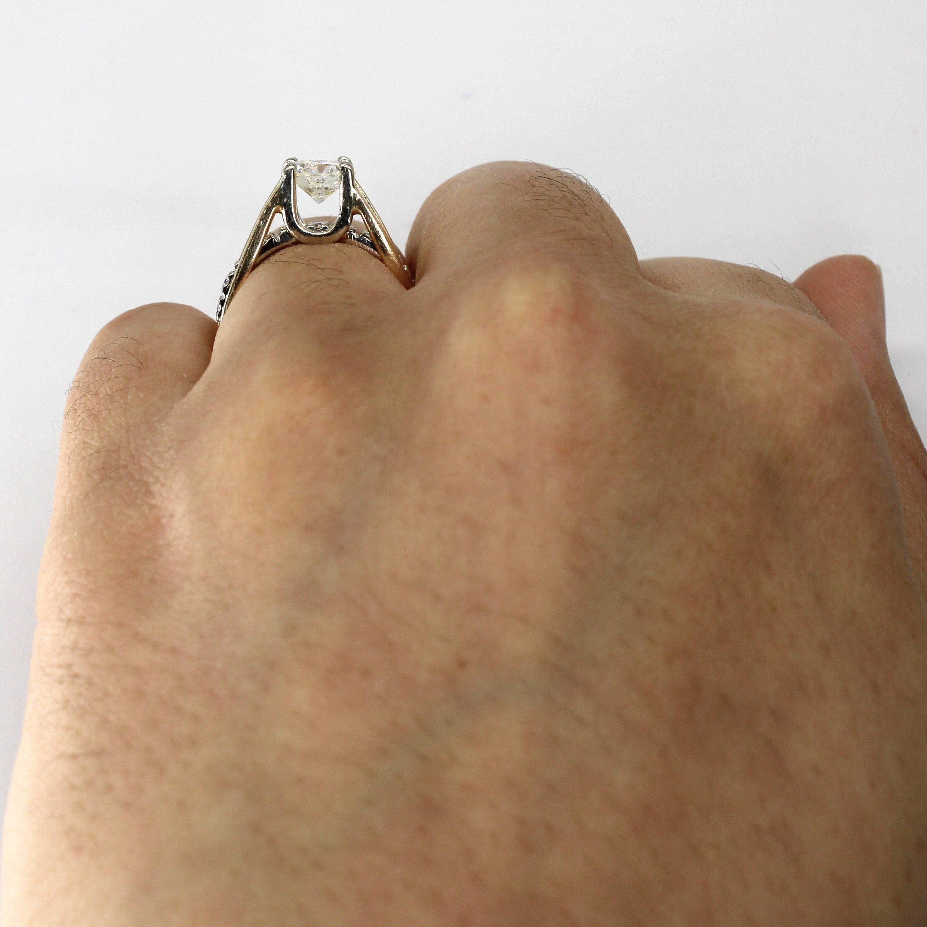 Solitaire with Accents Diamond Ring | 1.37ctw SI1/SI2 I/J | SZ 5.5 |